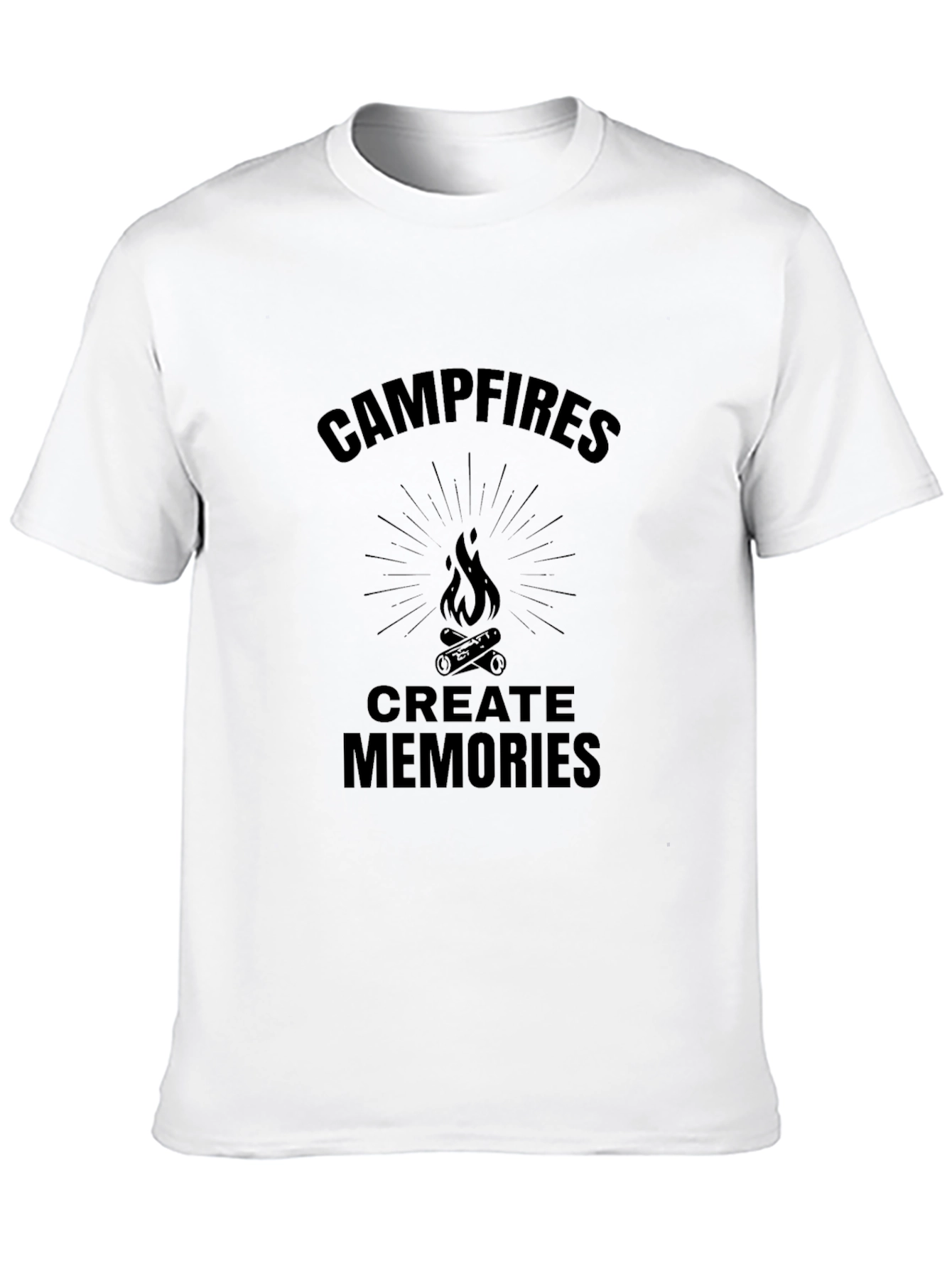 Campfires Create Memories Black Graphic Tee