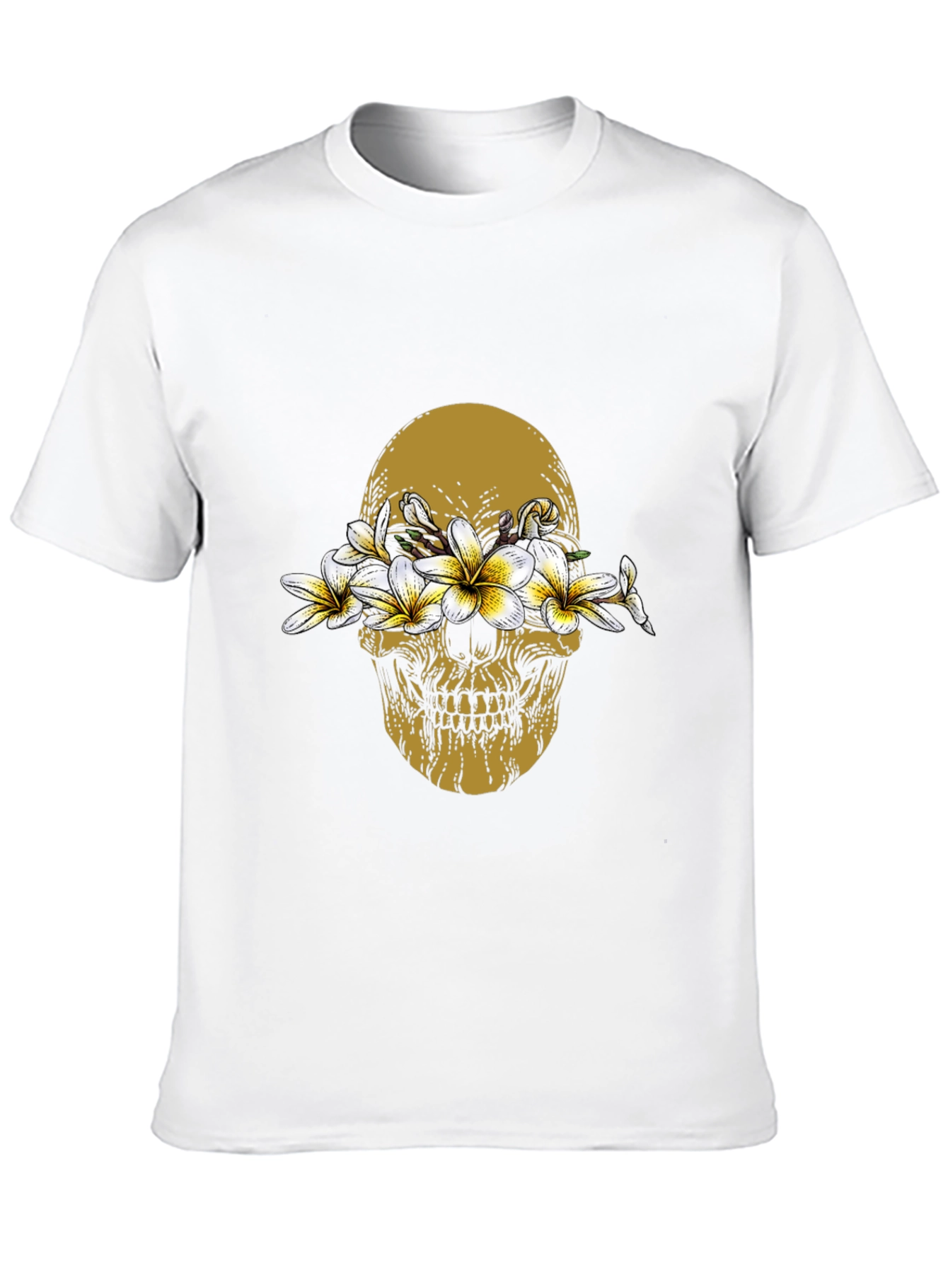 Floral Skull Graphic T-Shirt