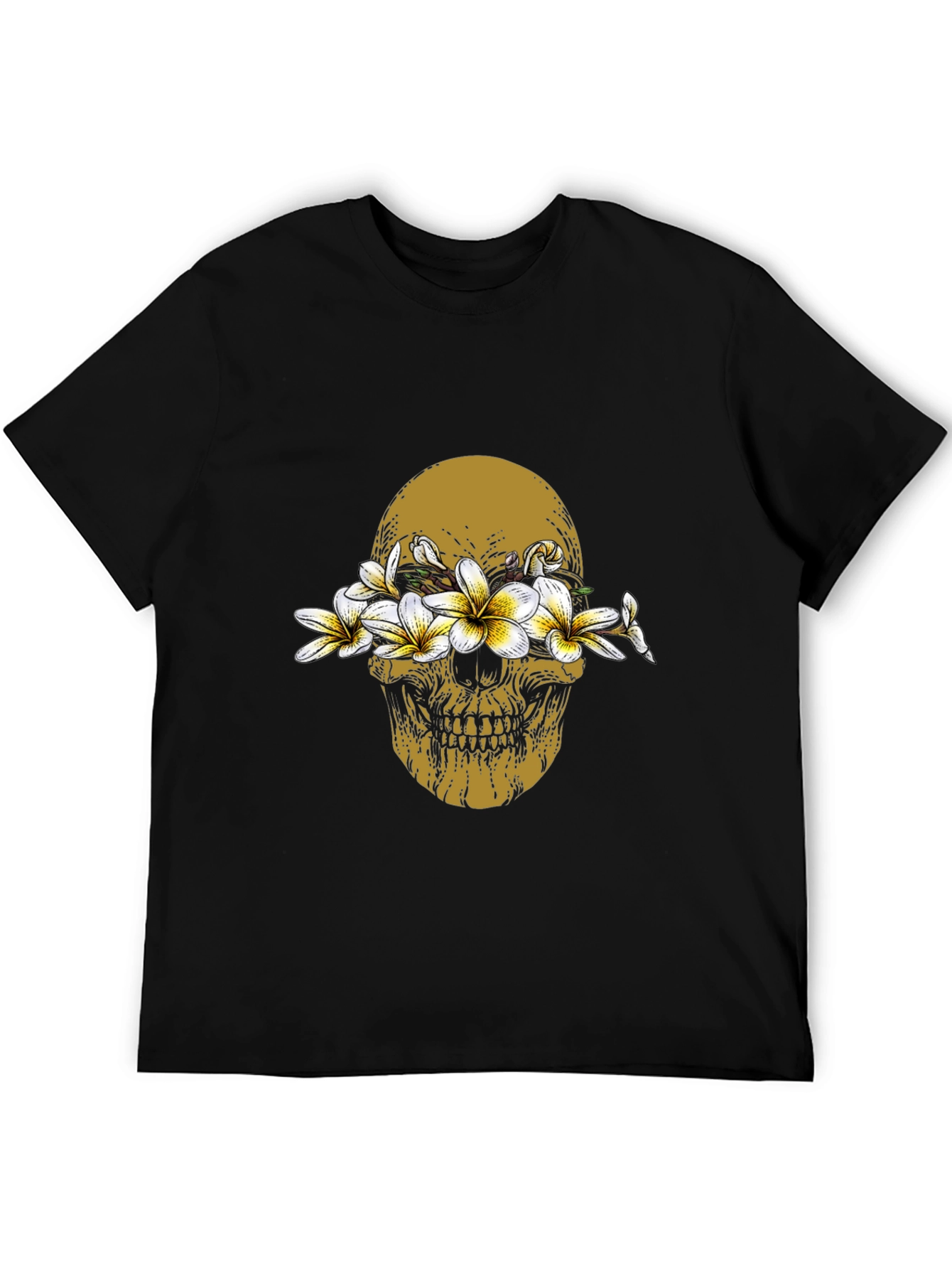 Floral Skull Graphic T-Shirt