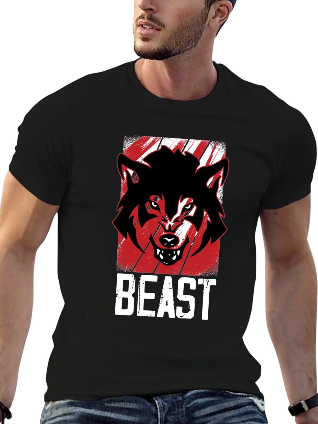 Beast Mode T-Shirt - Angry Wolf Graphic Tee
