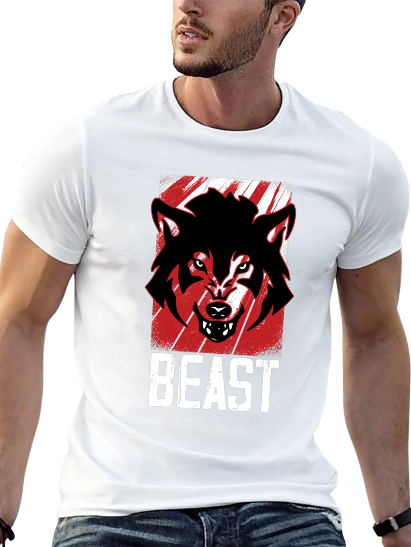 Beast Mode T-Shirt - Angry Wolf Graphic Tee