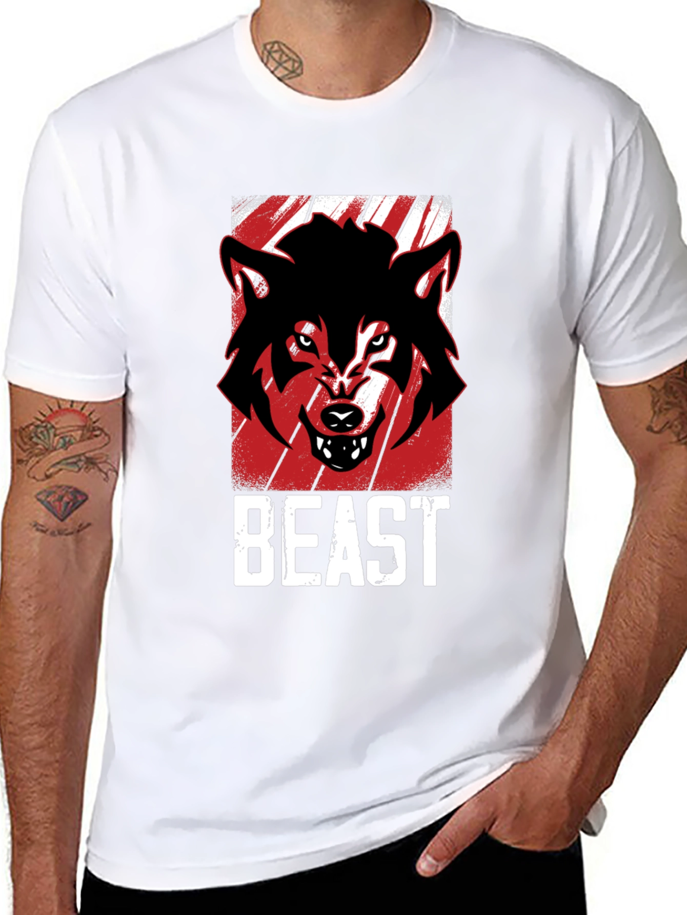 Beast Mode T-Shirt - Angry Wolf Graphic Tee