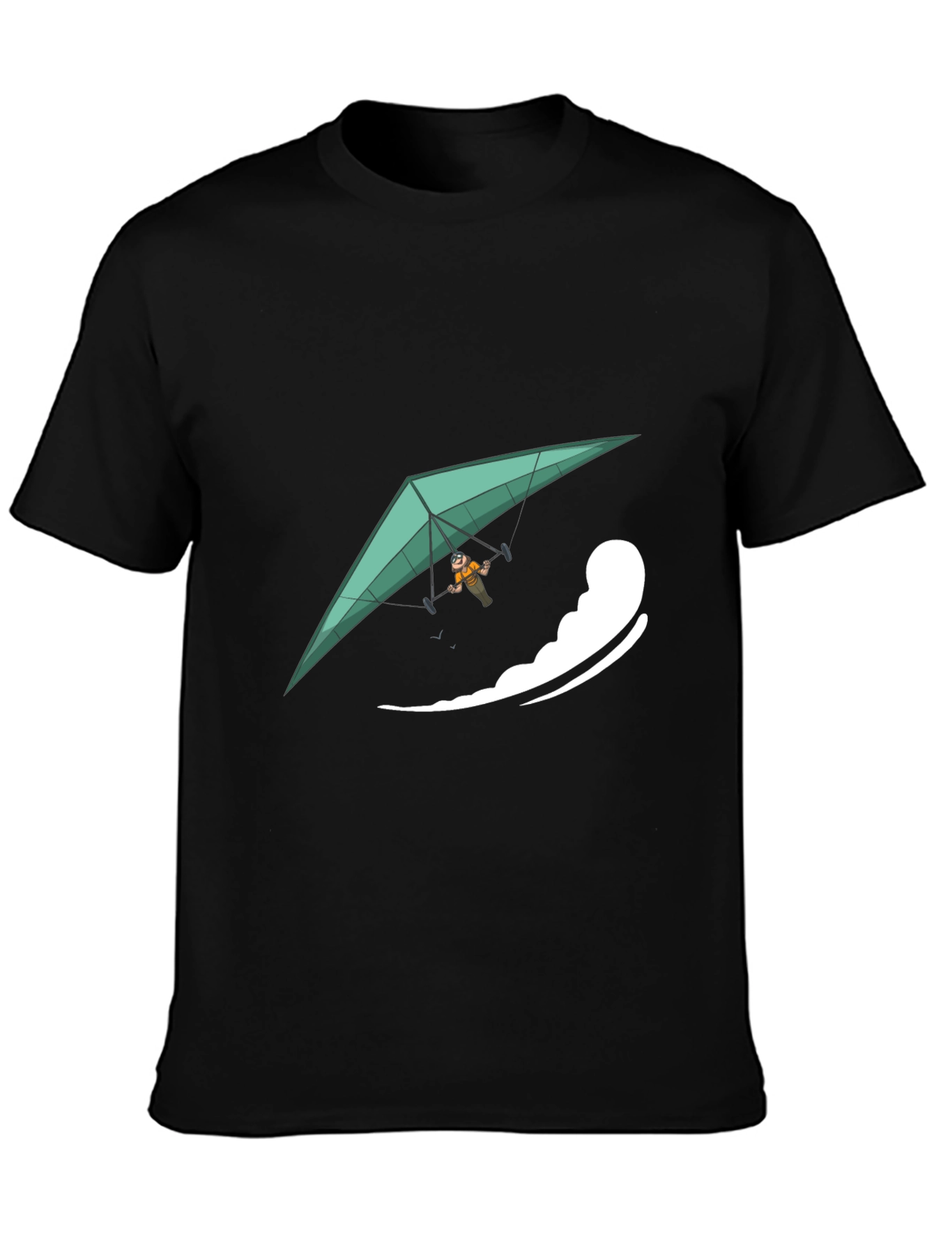 Hang Glider Graphic Tee - Black Casual Comfort