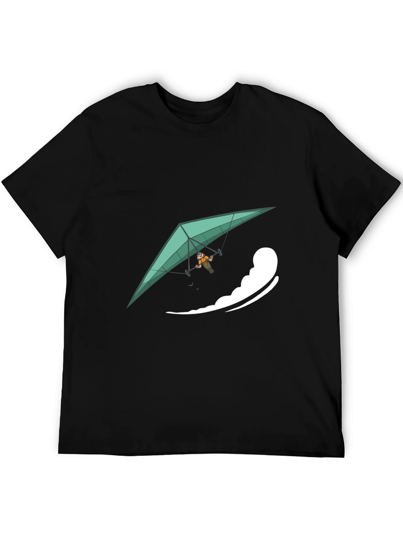 Hang Glider Graphic Tee - Black Casual Comfort