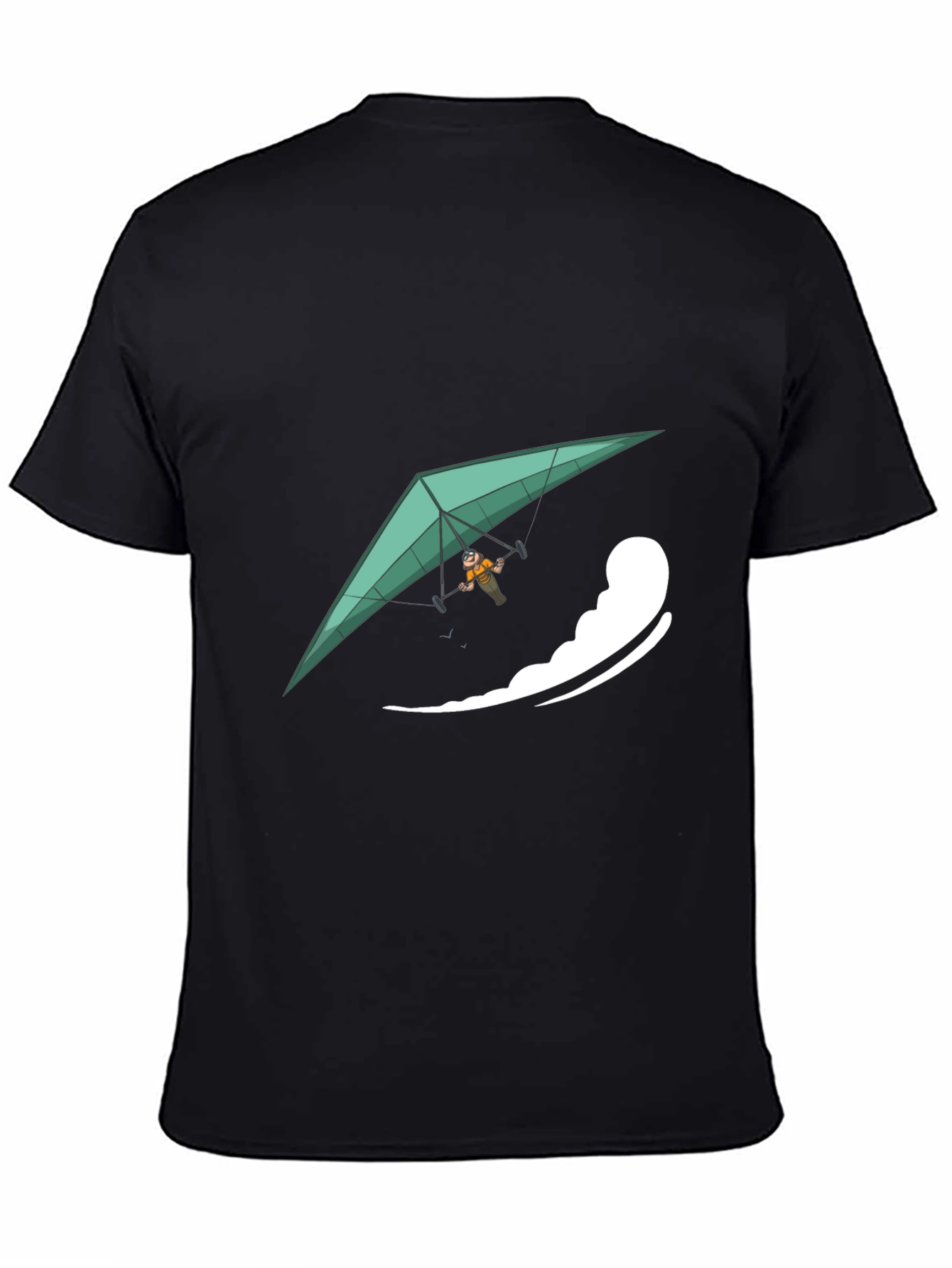 Hang Glider Graphic Tee - Black Casual Comfort