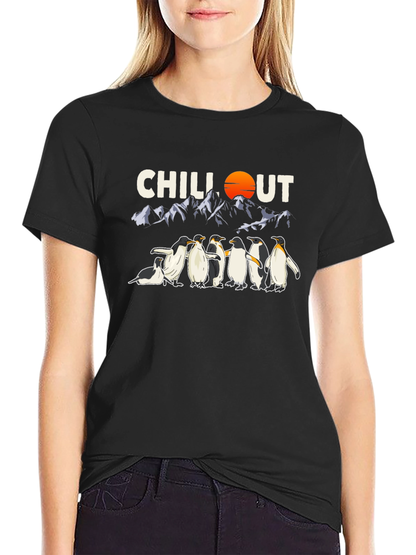 Chill Out Penguins Graphic Tee