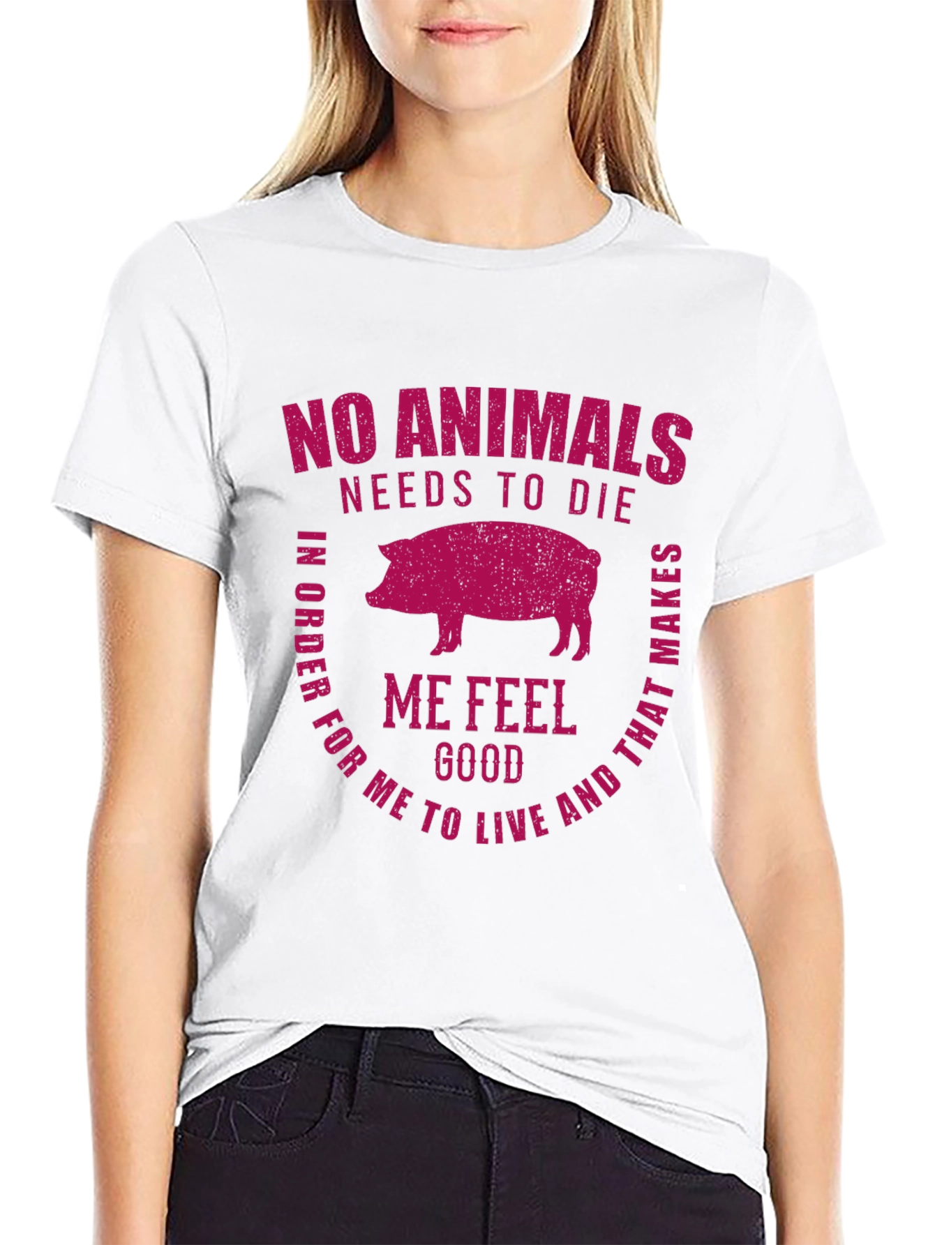 Vegan Statement T-Shirt - No Animals Need Die