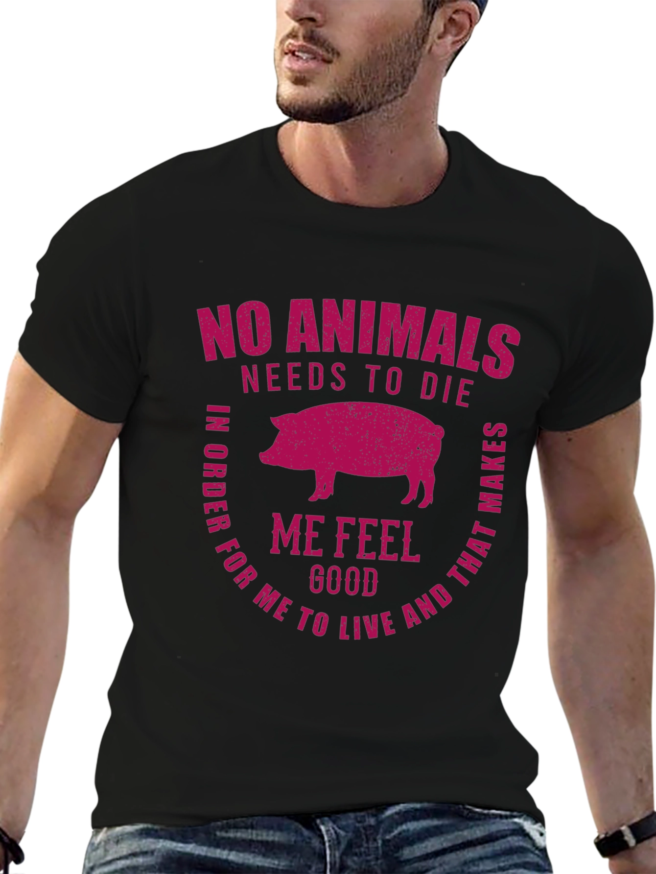 Vegan Statement T-Shirt - No Animals Need Die
