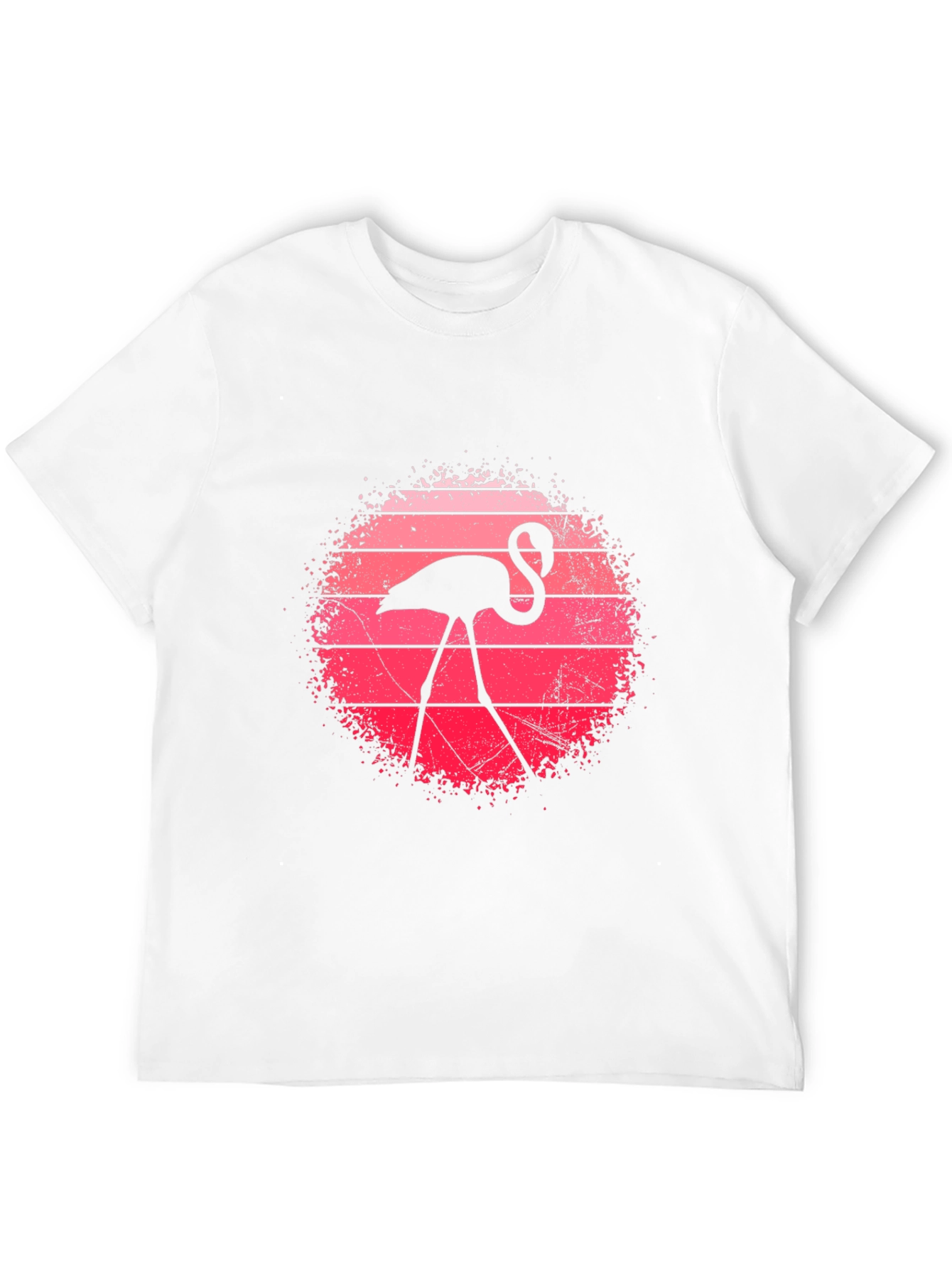 Flamingo Sunset Graphic Tee - Retro Style