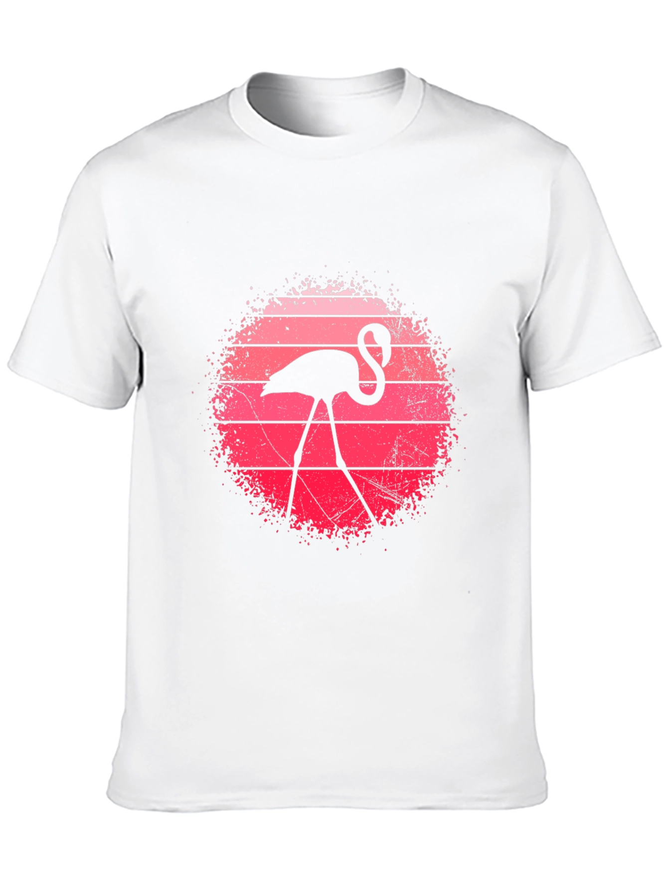 Flamingo Sunset Graphic Tee - Retro Style
