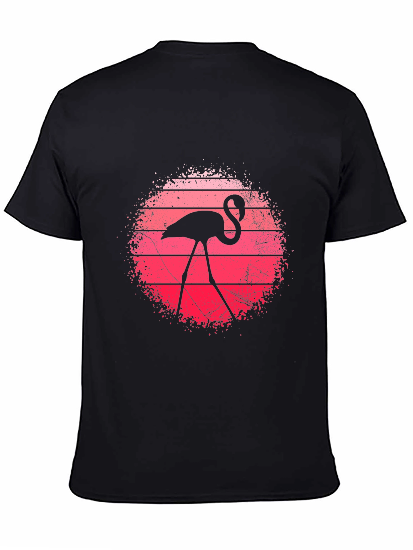 Flamingo Sunset Graphic Tee - Retro Style
