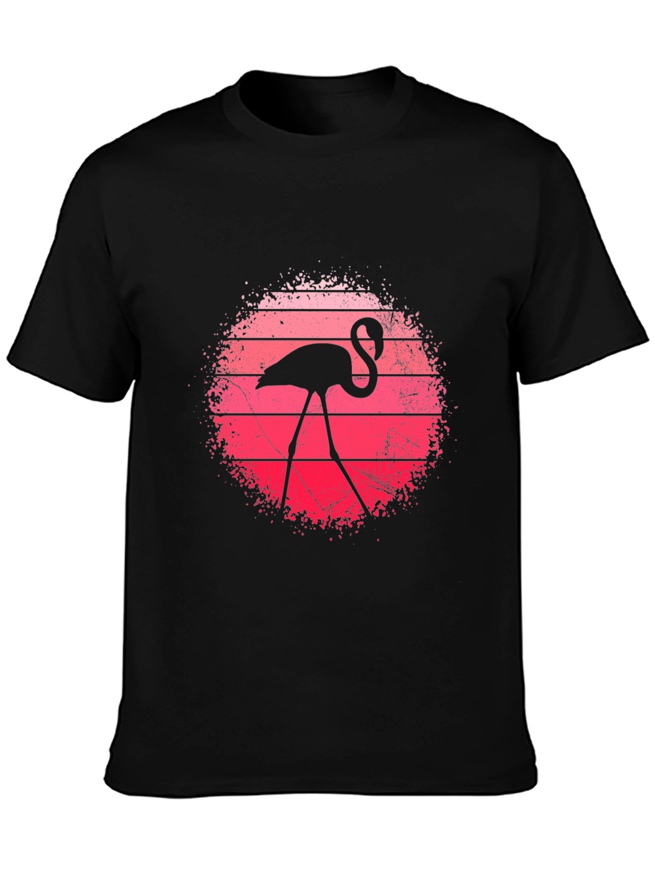 Flamingo Sunset Graphic Tee - Retro Style