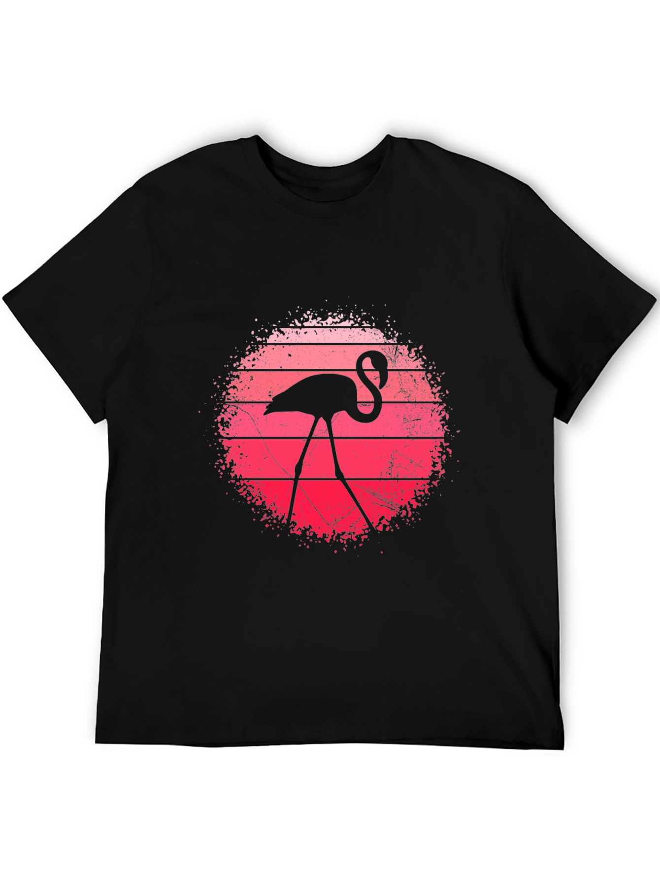 Flamingo Sunset Graphic Tee - Retro Style