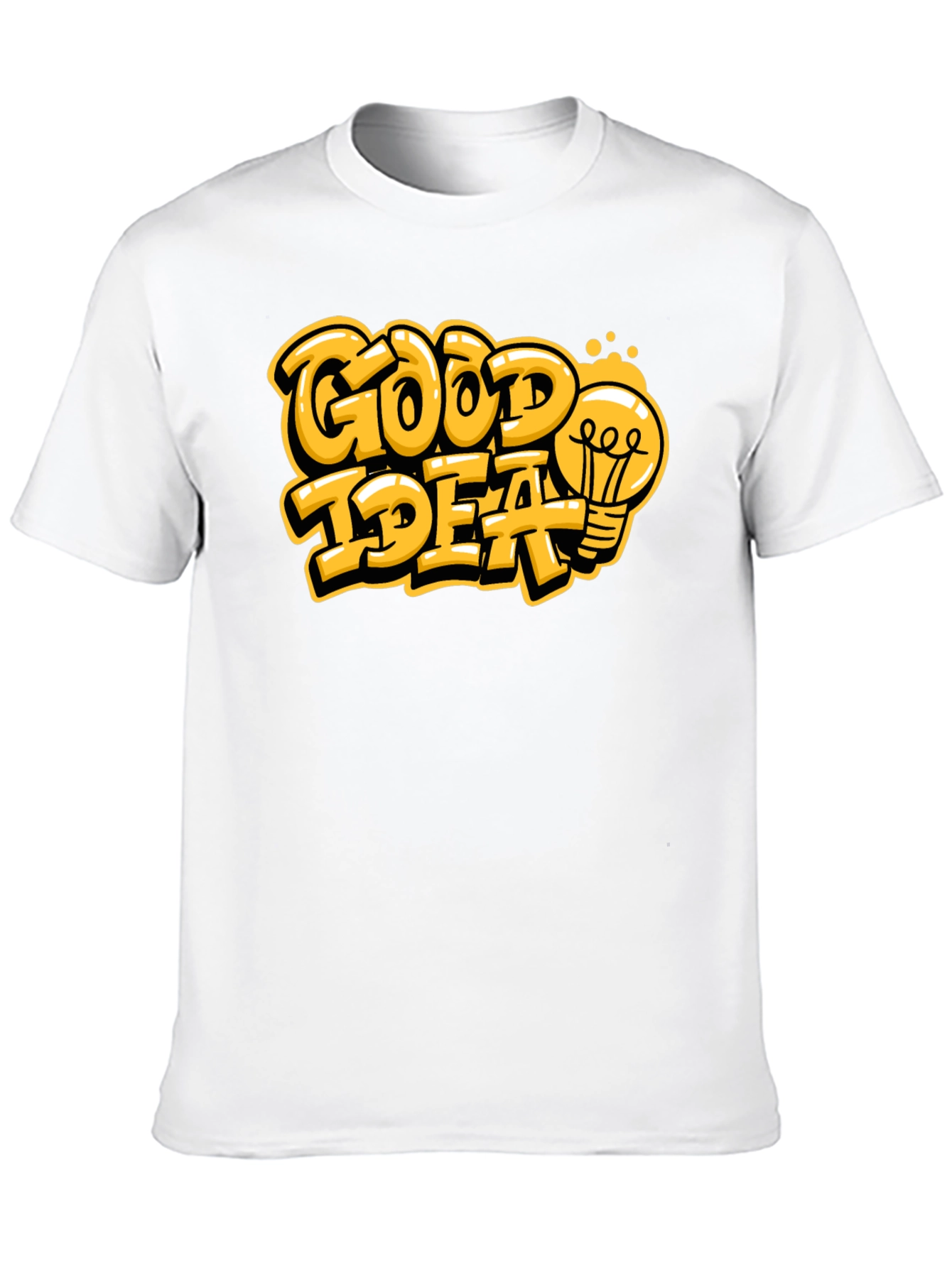 Good Idea Graphic Print Black T-Shirt