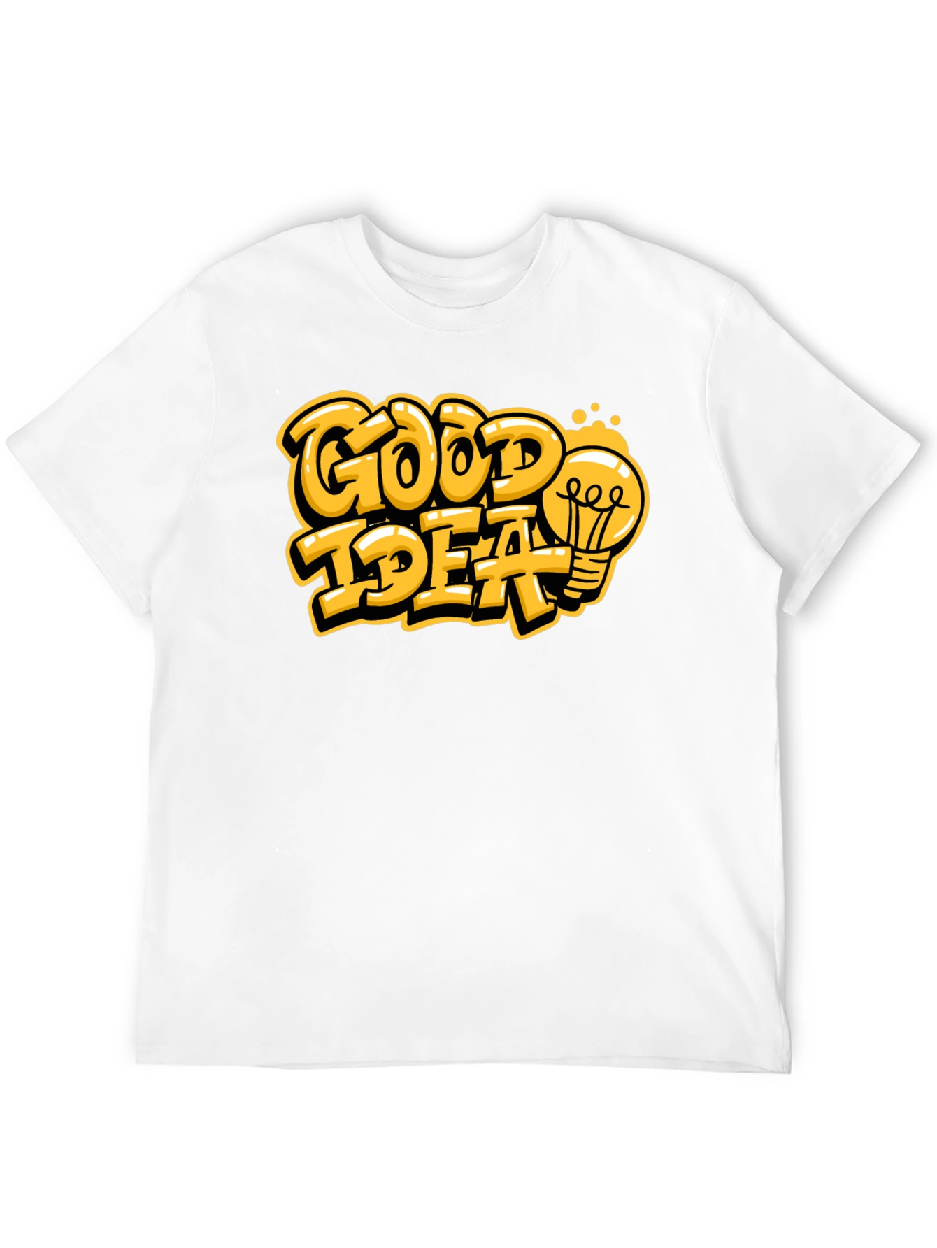 Good Idea Graphic Print Black T-Shirt