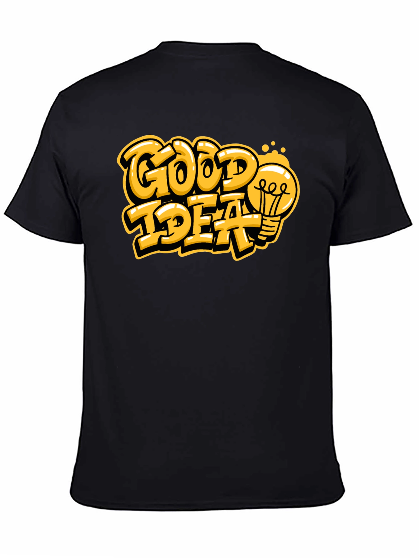 Good Idea Graphic Print Black T-Shirt