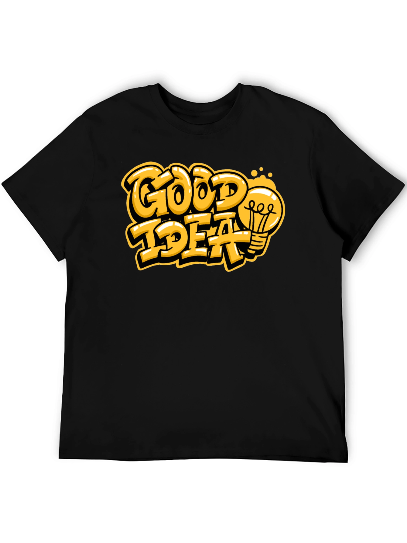 Good Idea Graphic Print Black T-Shirt