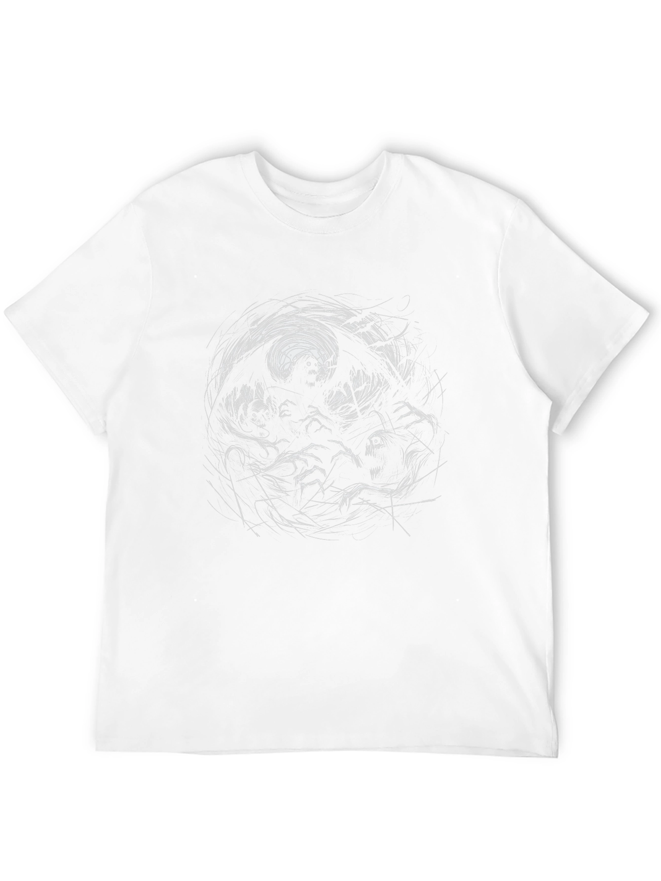 Creepy Creature Graphic Print Tee - Mens Black T-Shirt