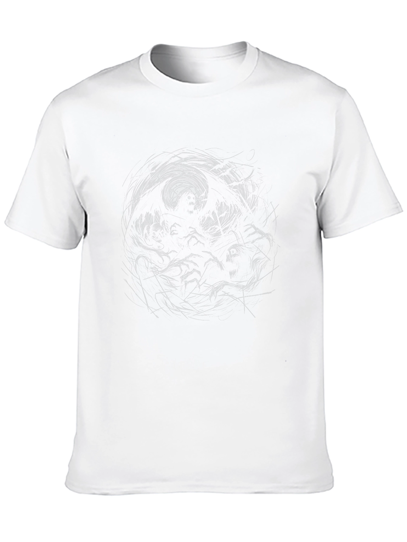 Creepy Creature Graphic Print Tee - Mens Black T-Shirt