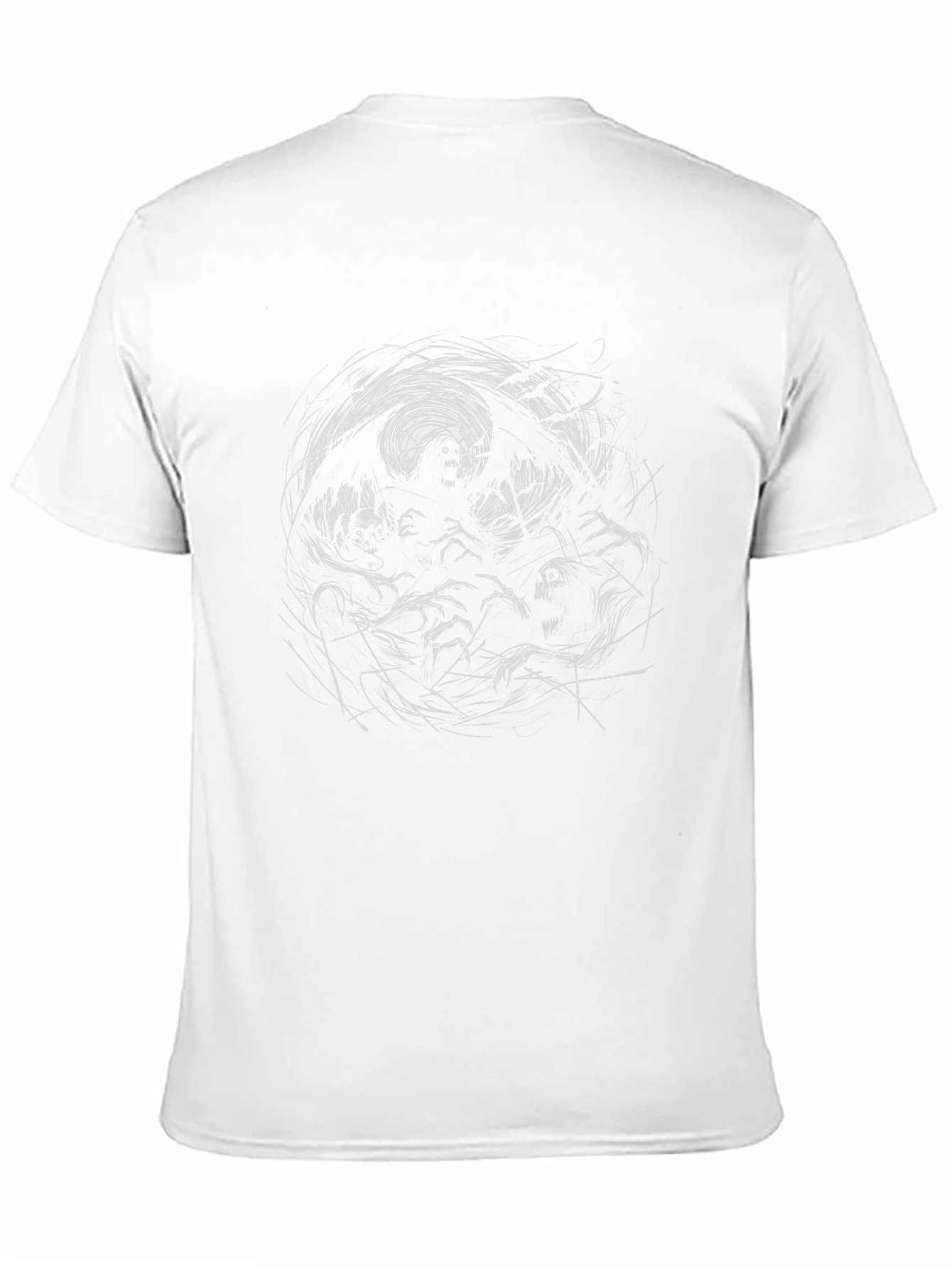 Creepy Creature Graphic Print Tee - Mens Black T-Shirt