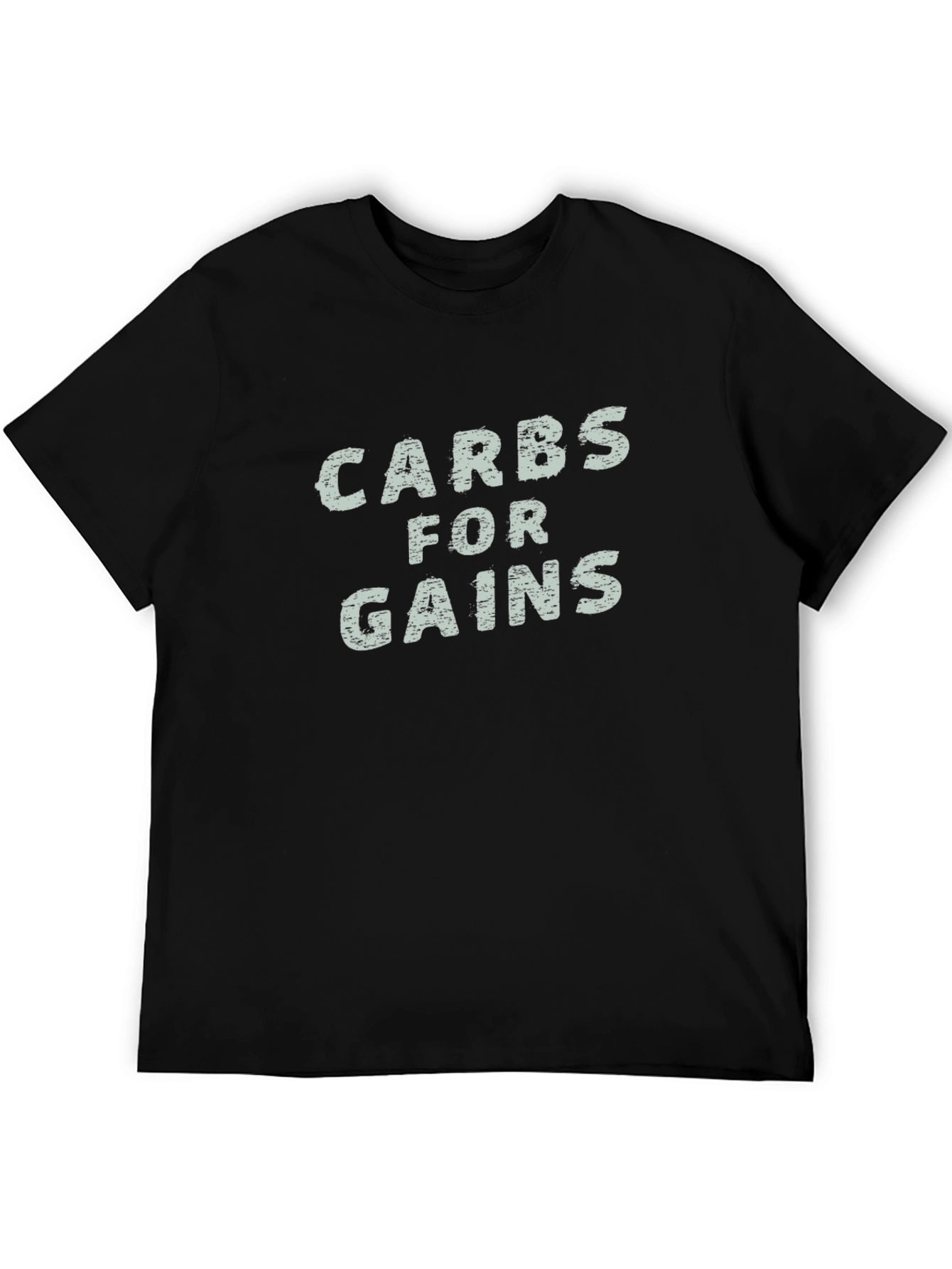 Carbs for Gains Black Graphic T-Shirt