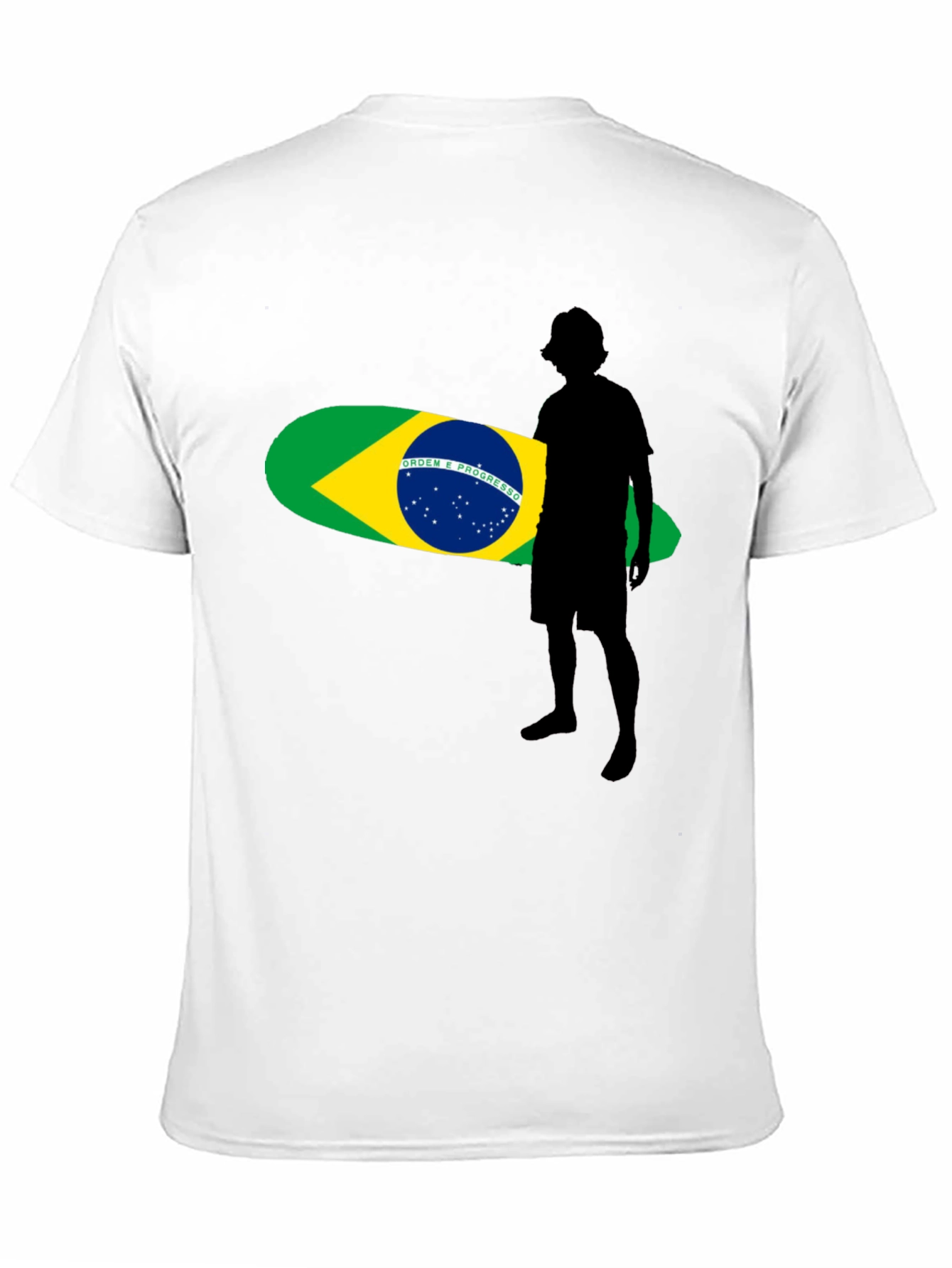 Brazil Surfboard Graphic Tee - Stylish Black T-Shirt