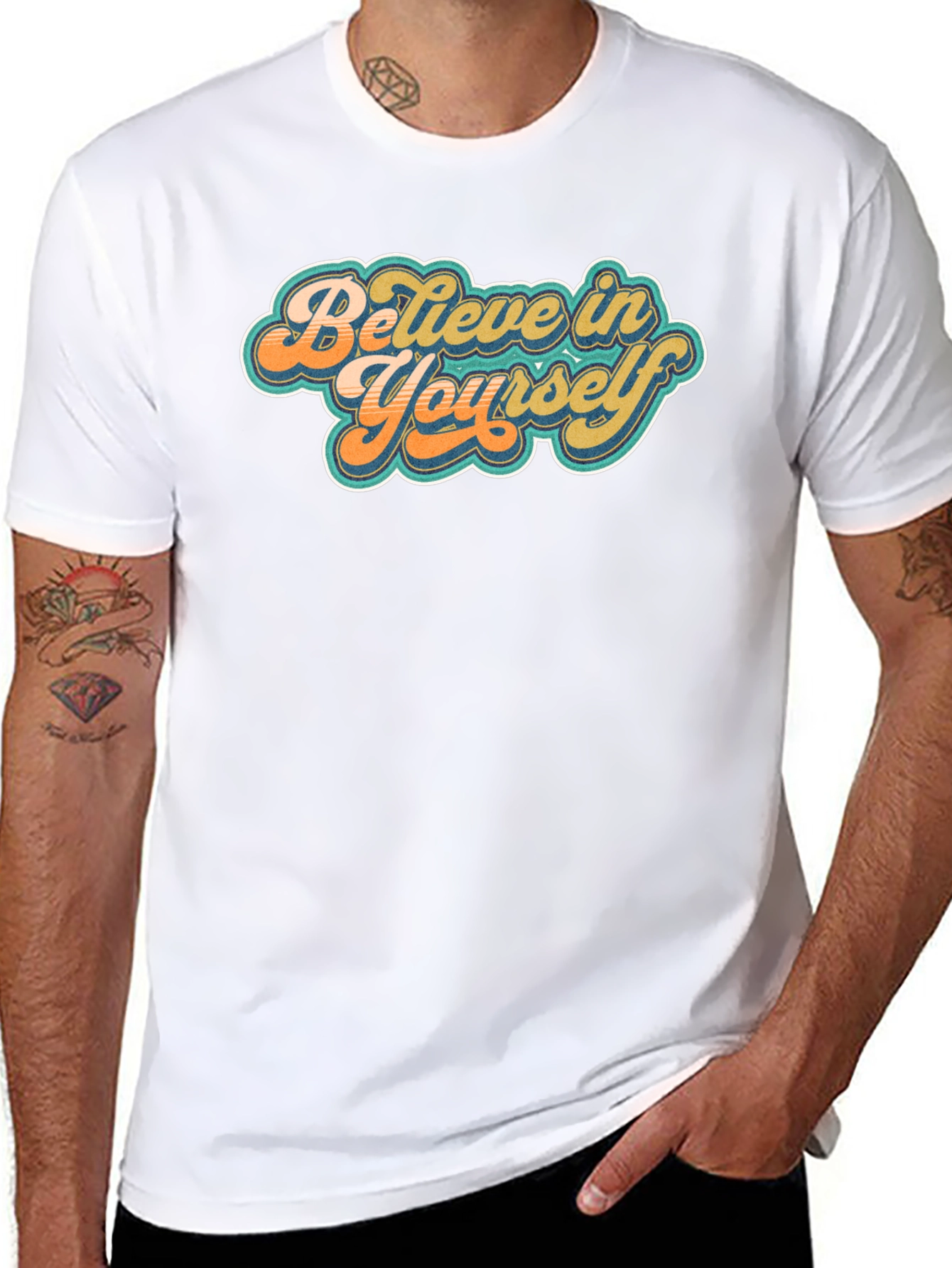 Retro Believe in Yourself Graphic Tee - Unisex