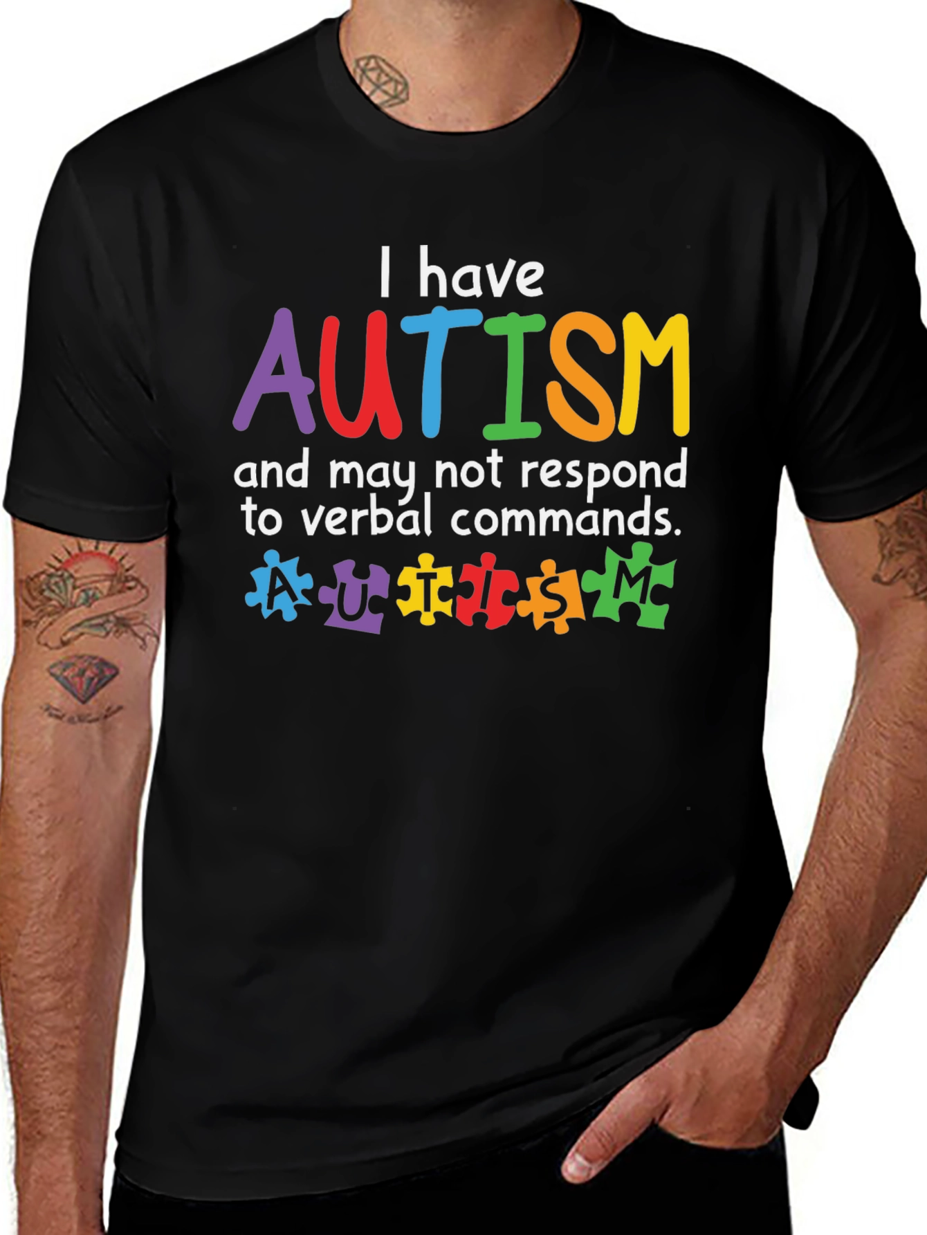 Autism Awareness T-Shirt - Puzzle Piece Design