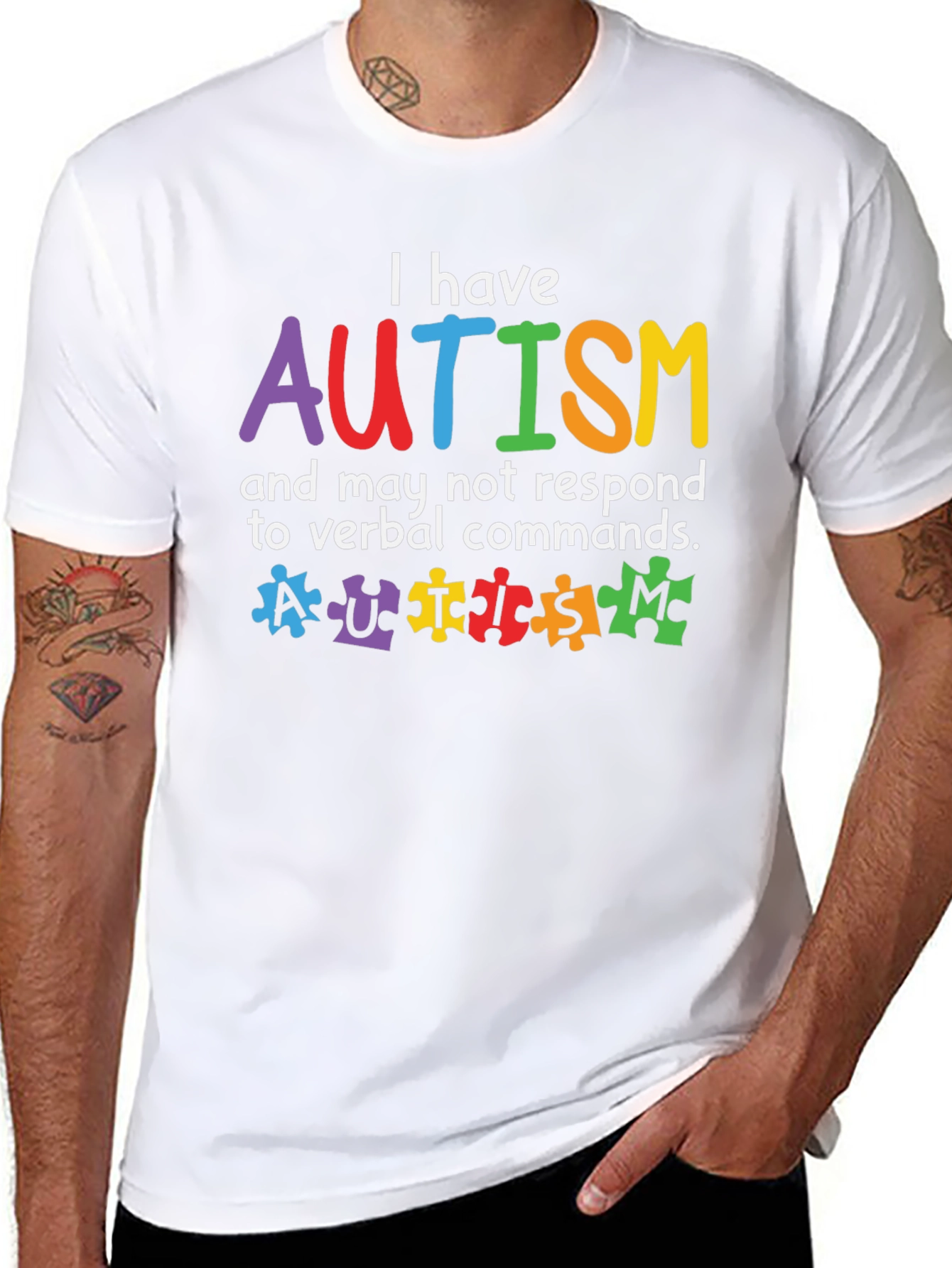Autism Awareness T-Shirt - Puzzle Piece Design