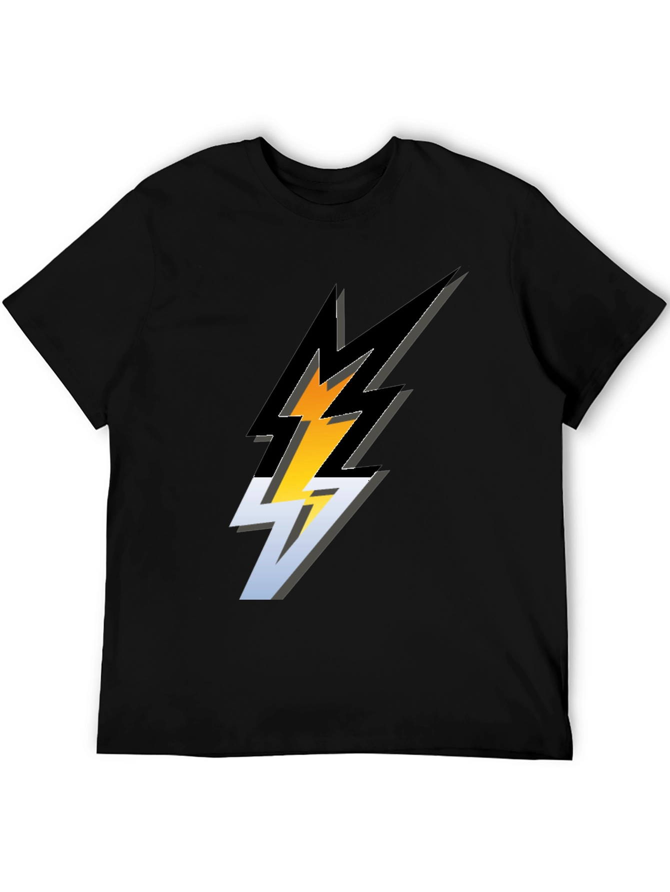 Lightning Bolt Graphic Tee - Stylish Black T-Shirt