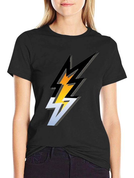 Lightning Bolt Graphic Tee - Stylish Black T-Shirt