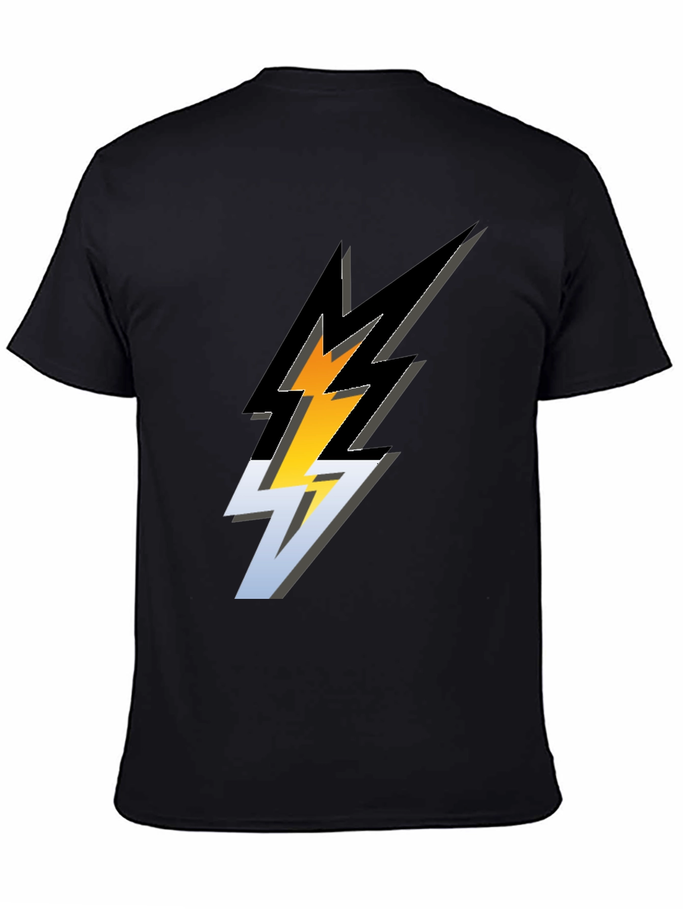 Lightning Bolt Graphic Tee - Stylish Black T-Shirt