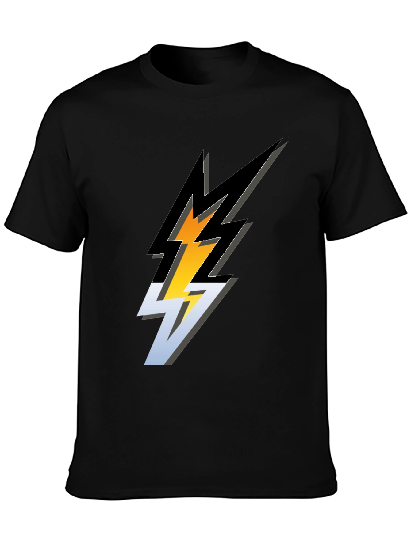 Lightning Bolt Graphic Tee - Stylish Black T-Shirt