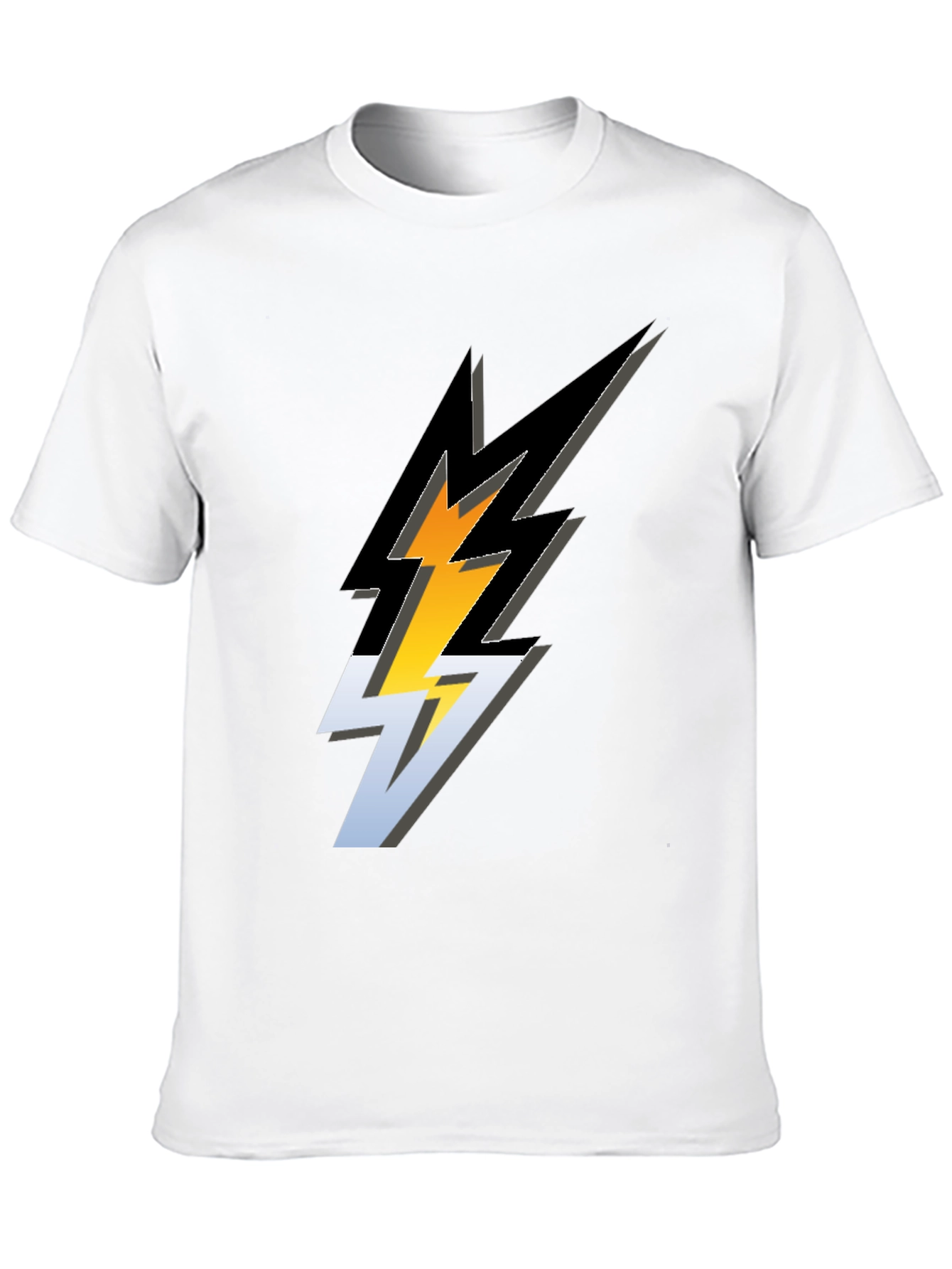 Lightning Bolt Graphic Tee - Stylish Black T-Shirt
