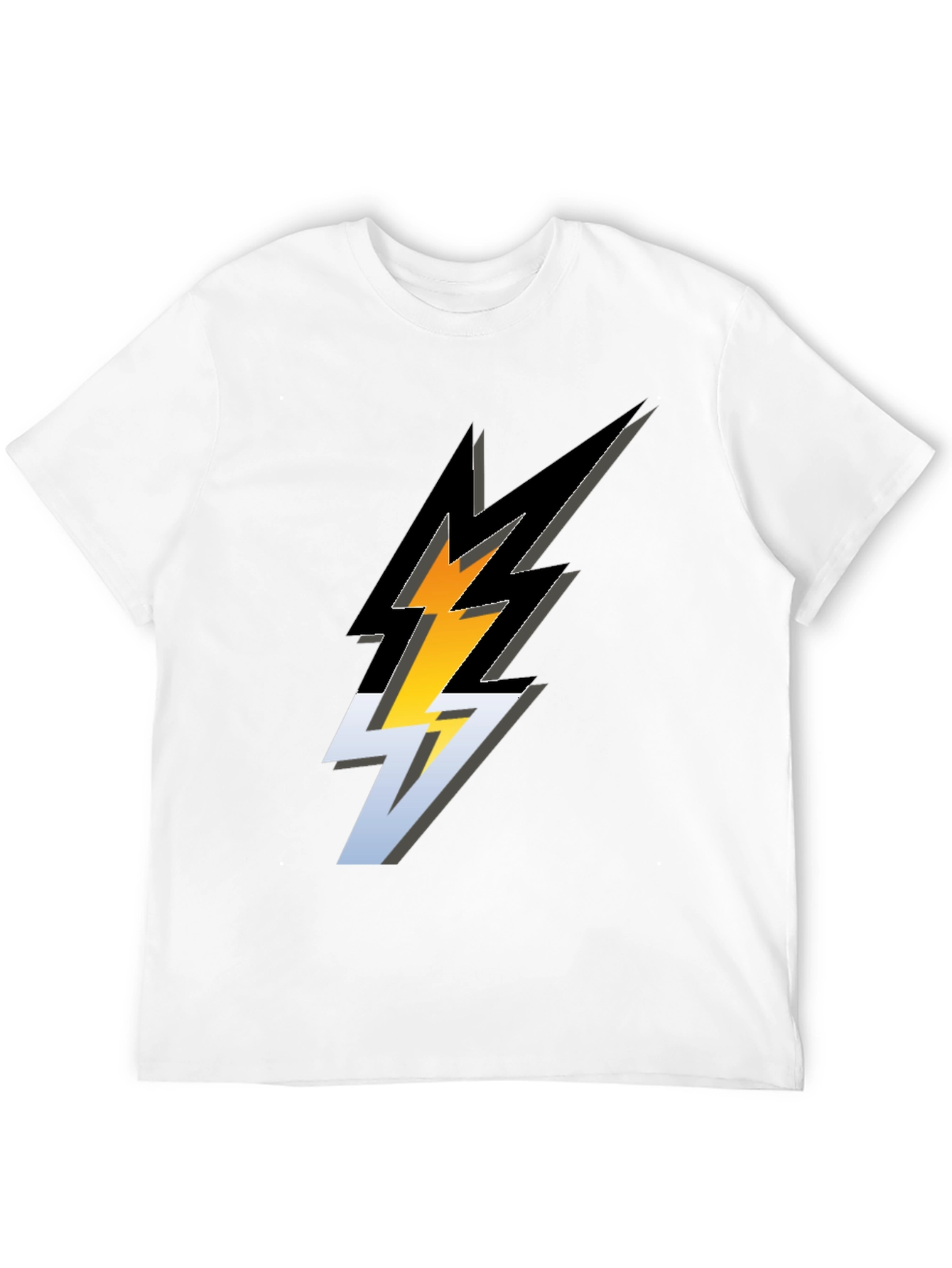 Lightning Bolt Graphic Tee - Stylish Black T-Shirt