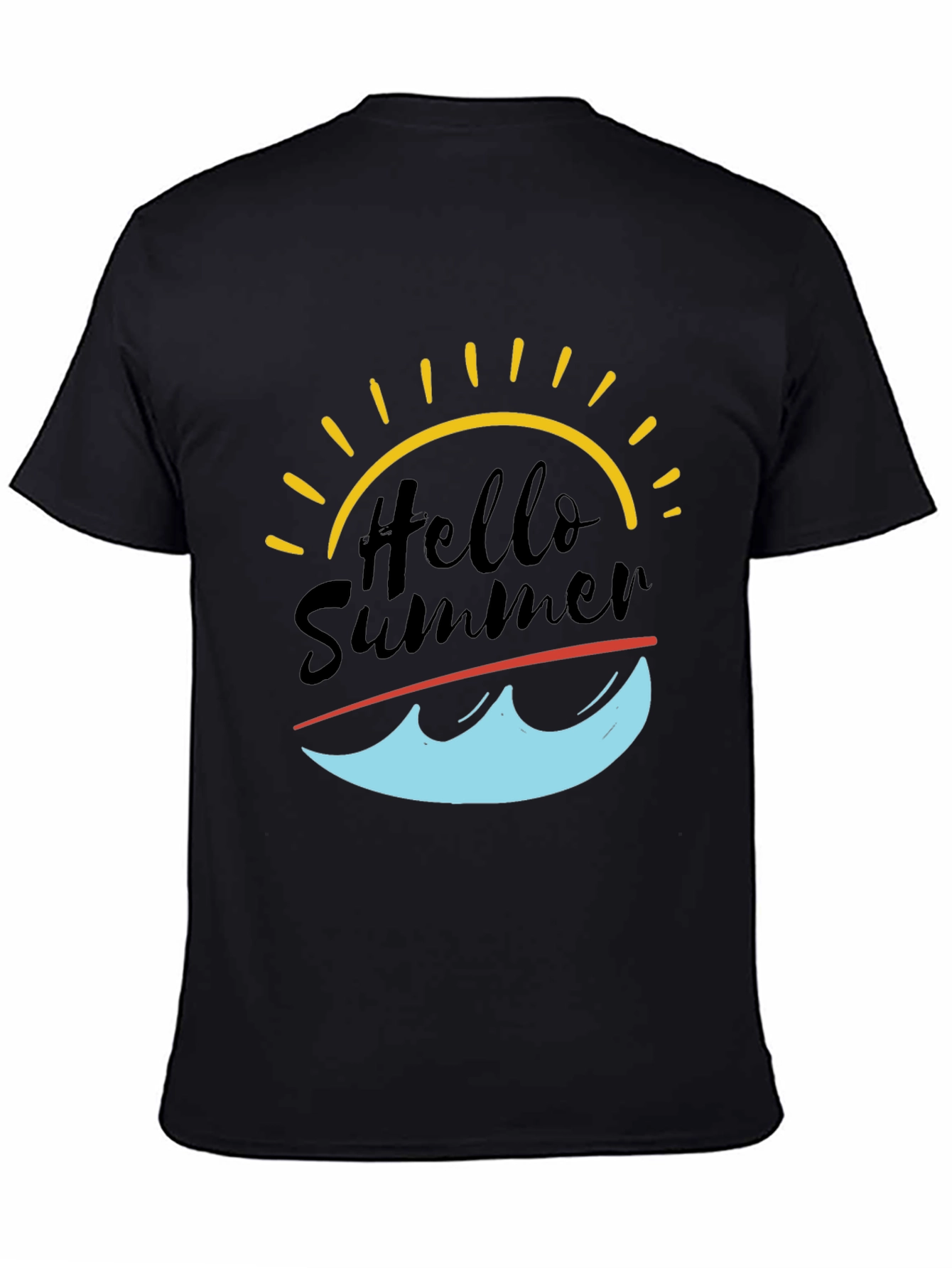 Hello Summer Graphic Tee - Black T-Shirt