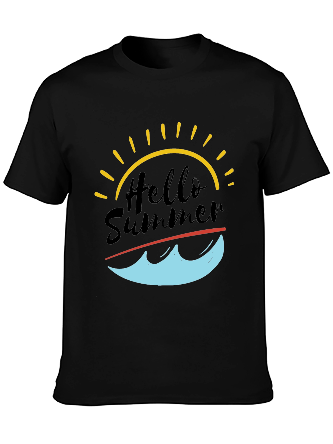 Hello Summer Graphic Tee - Black T-Shirt