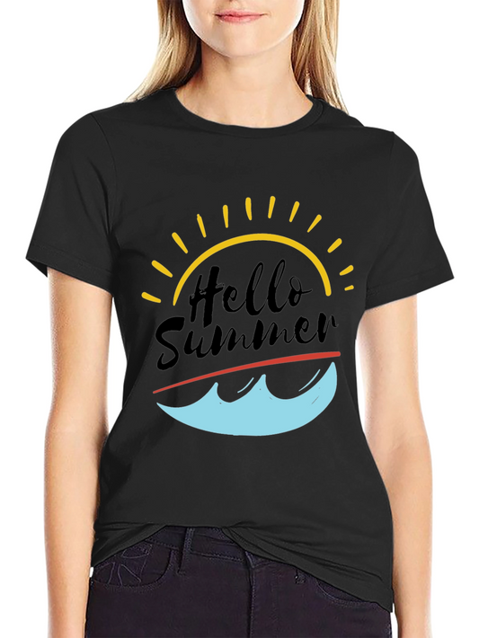 Hello Summer Graphic Tee - Black T-Shirt