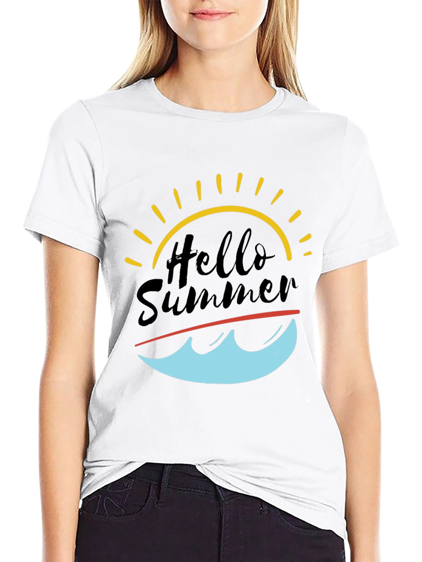 Hello Summer Graphic Tee - Black T-Shirt