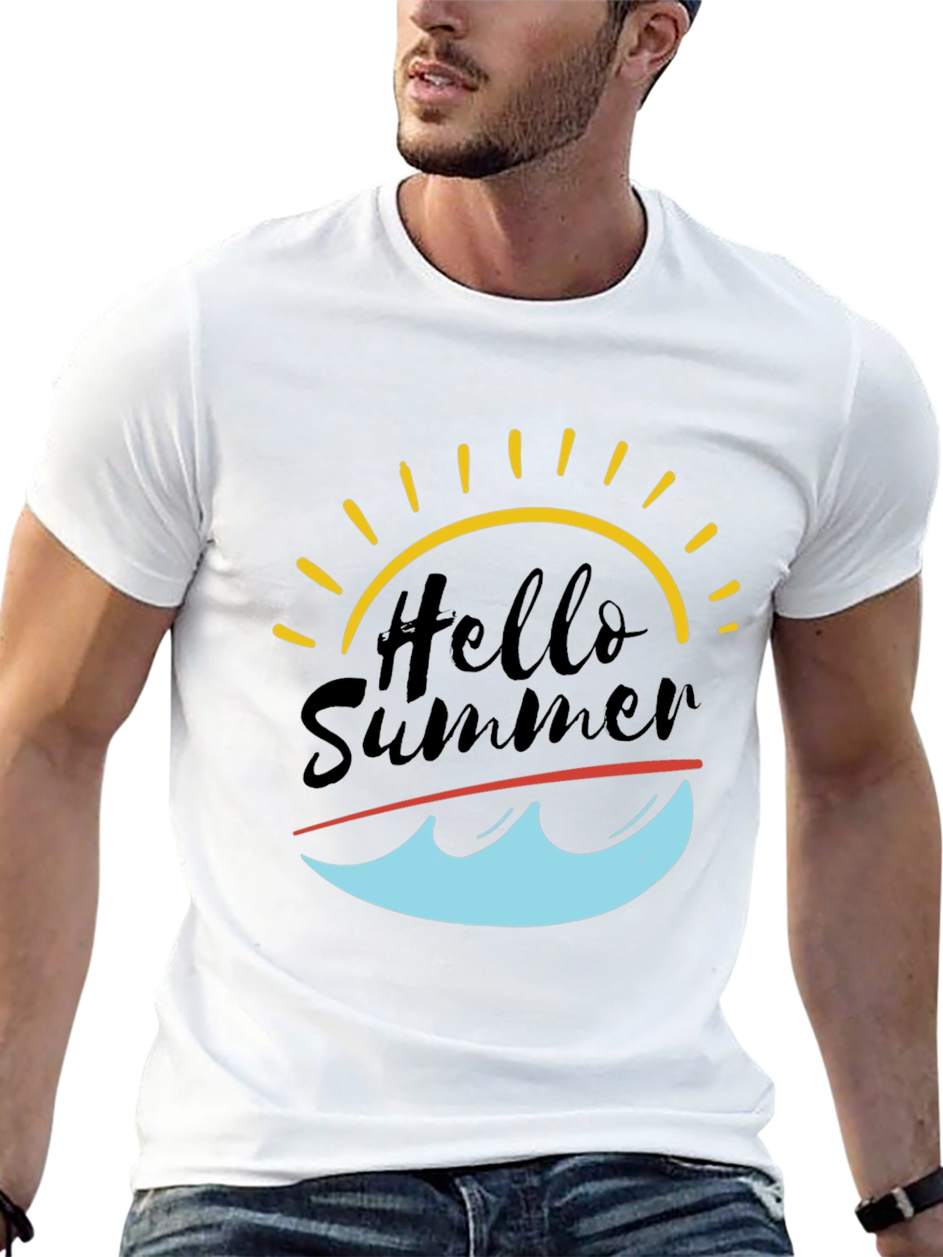 Hello Summer Graphic Tee - Black T-Shirt