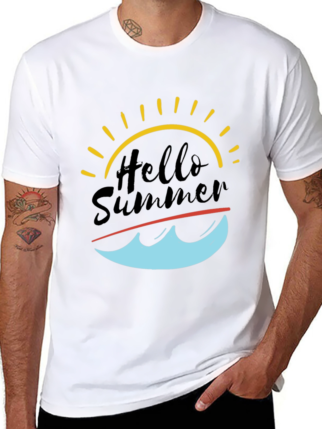 Hello Summer Graphic Tee - Black T-Shirt