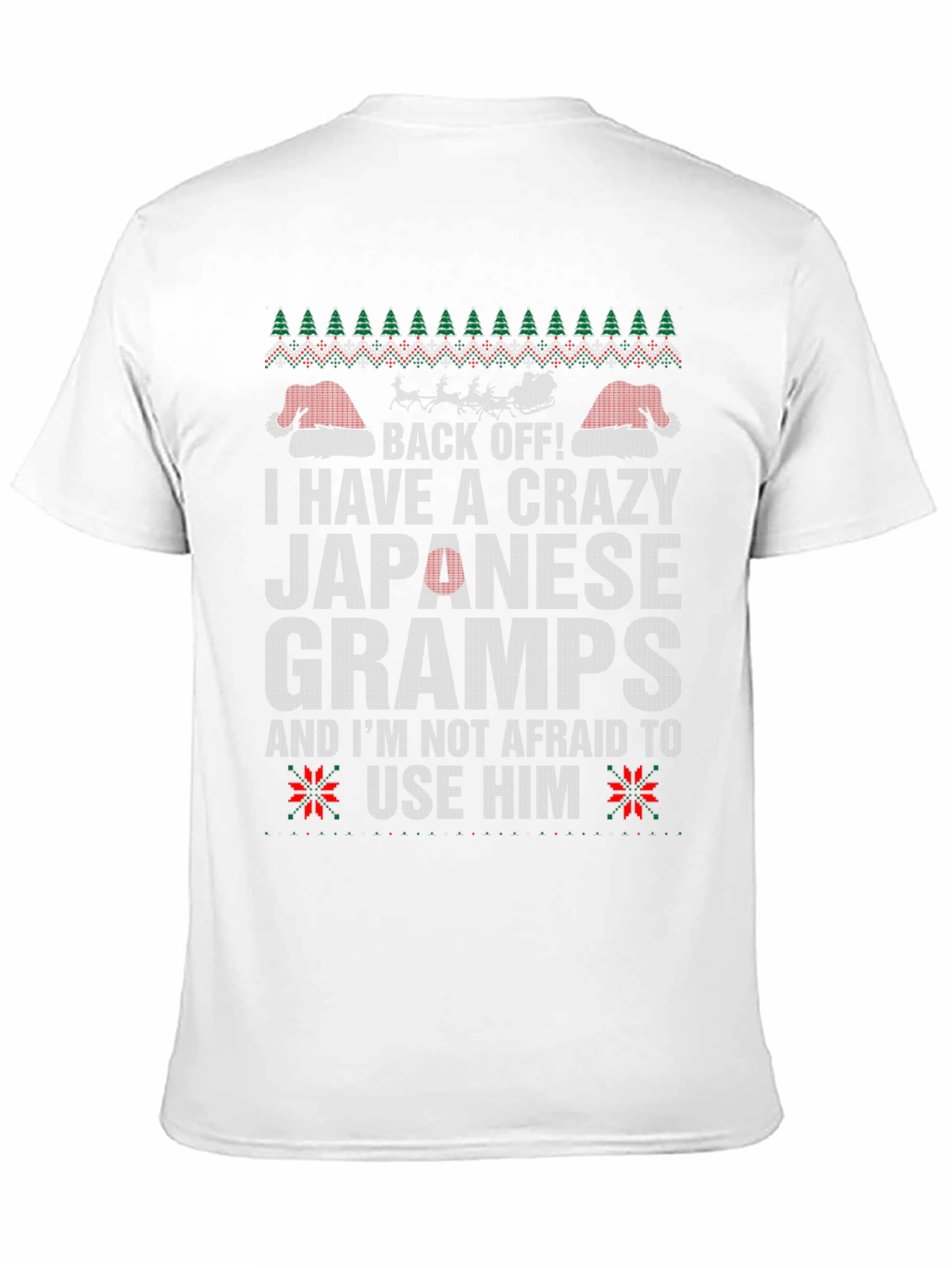 Crazy Japanese Gramps Ugly Christmas Sweater T-Shirt