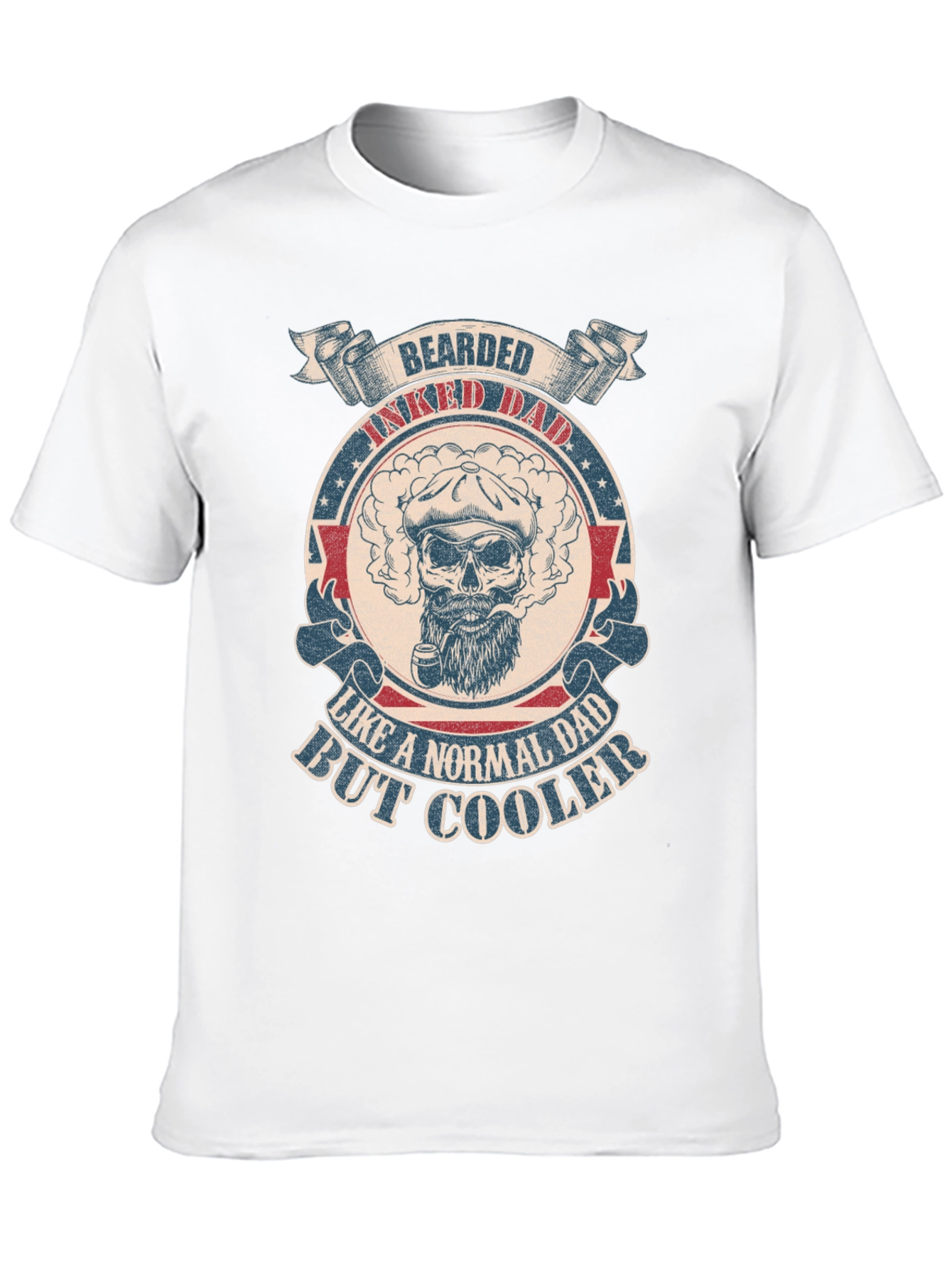 Bearded Inked Dad T-Shirt - Cool Dad Style