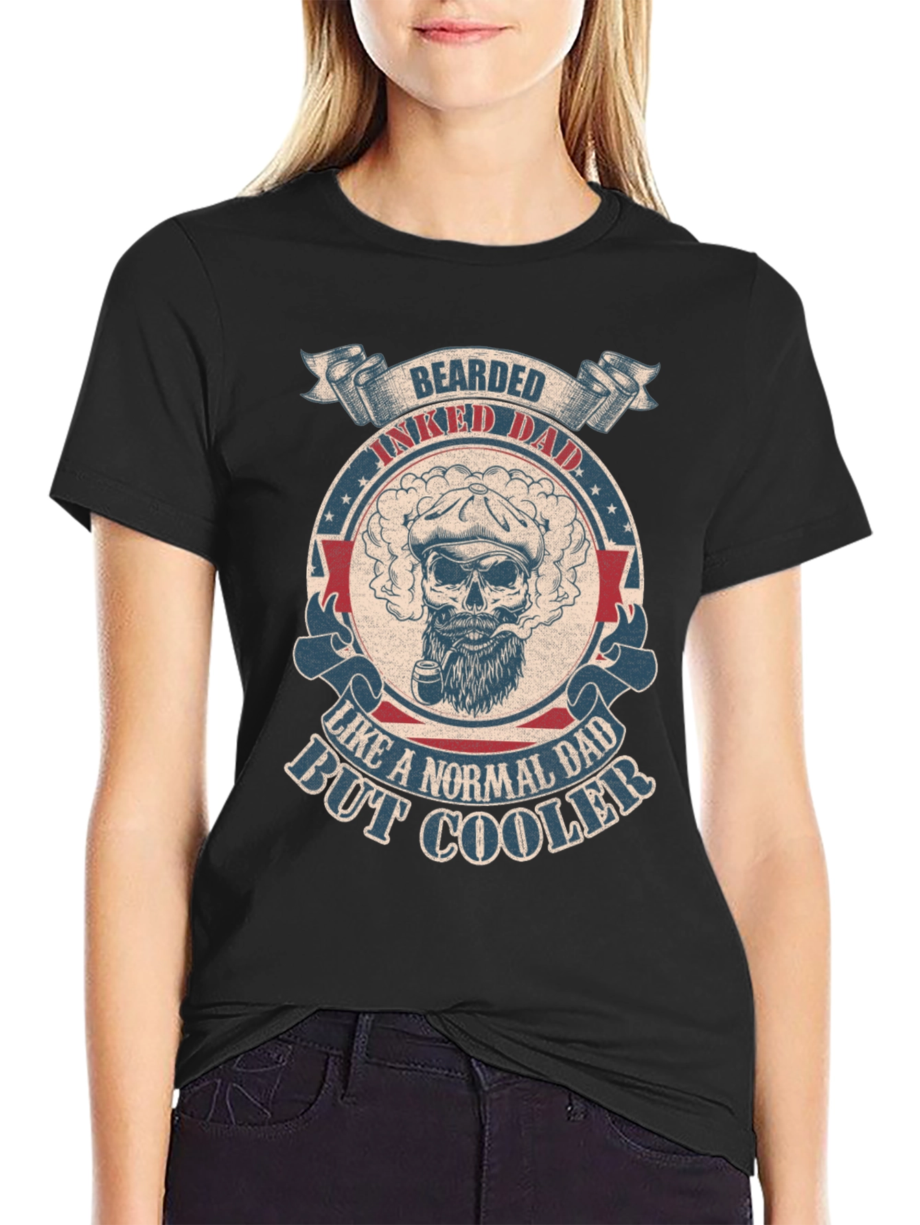 Bearded Inked Dad T-Shirt - Cool Dad Style