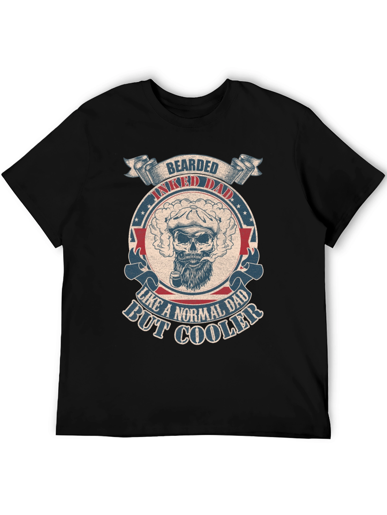 Bearded Inked Dad T-Shirt - Cool Dad Style