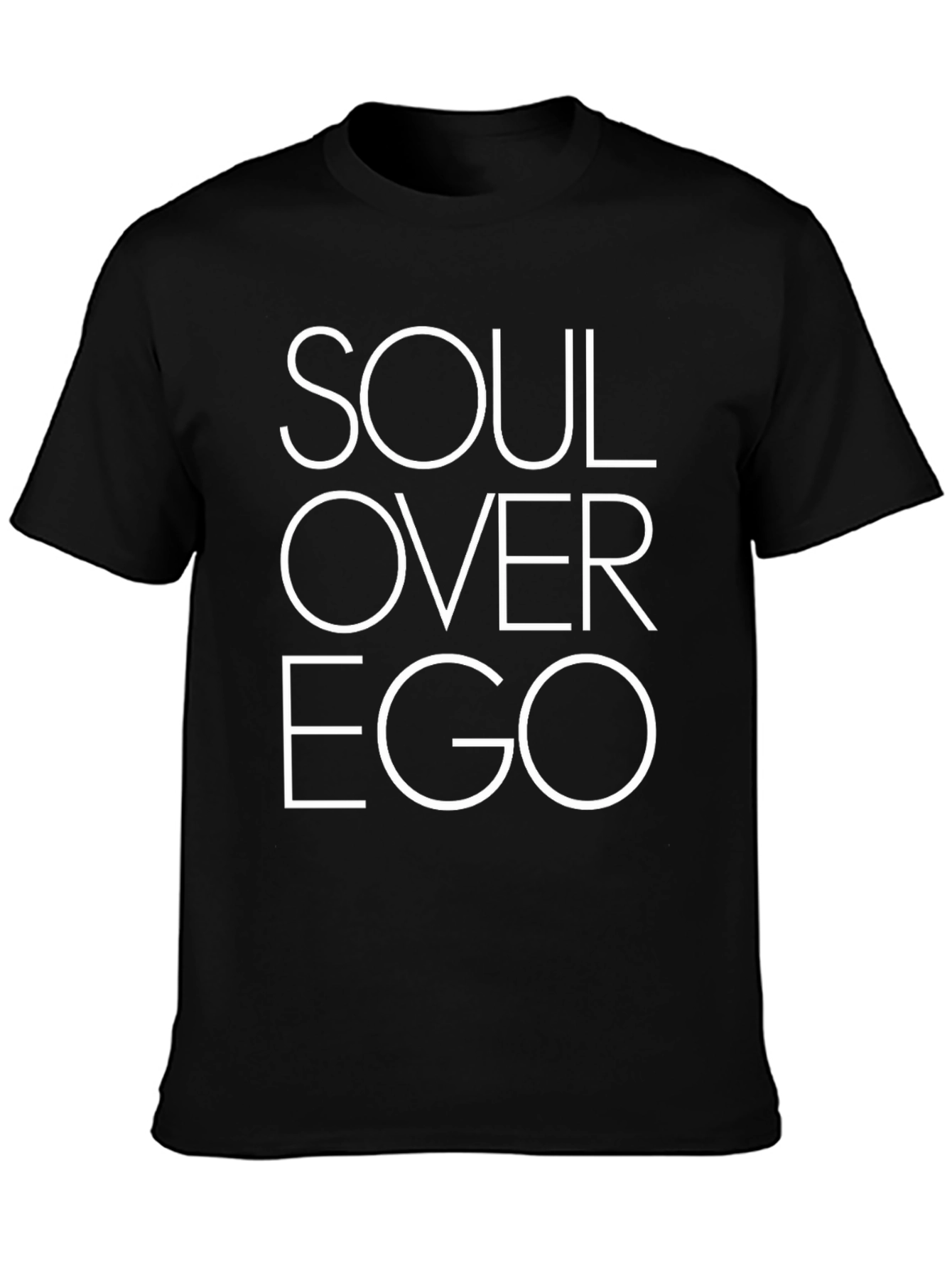 Soul Over Ego Graphic Tee - Motivational Black T-Shirt