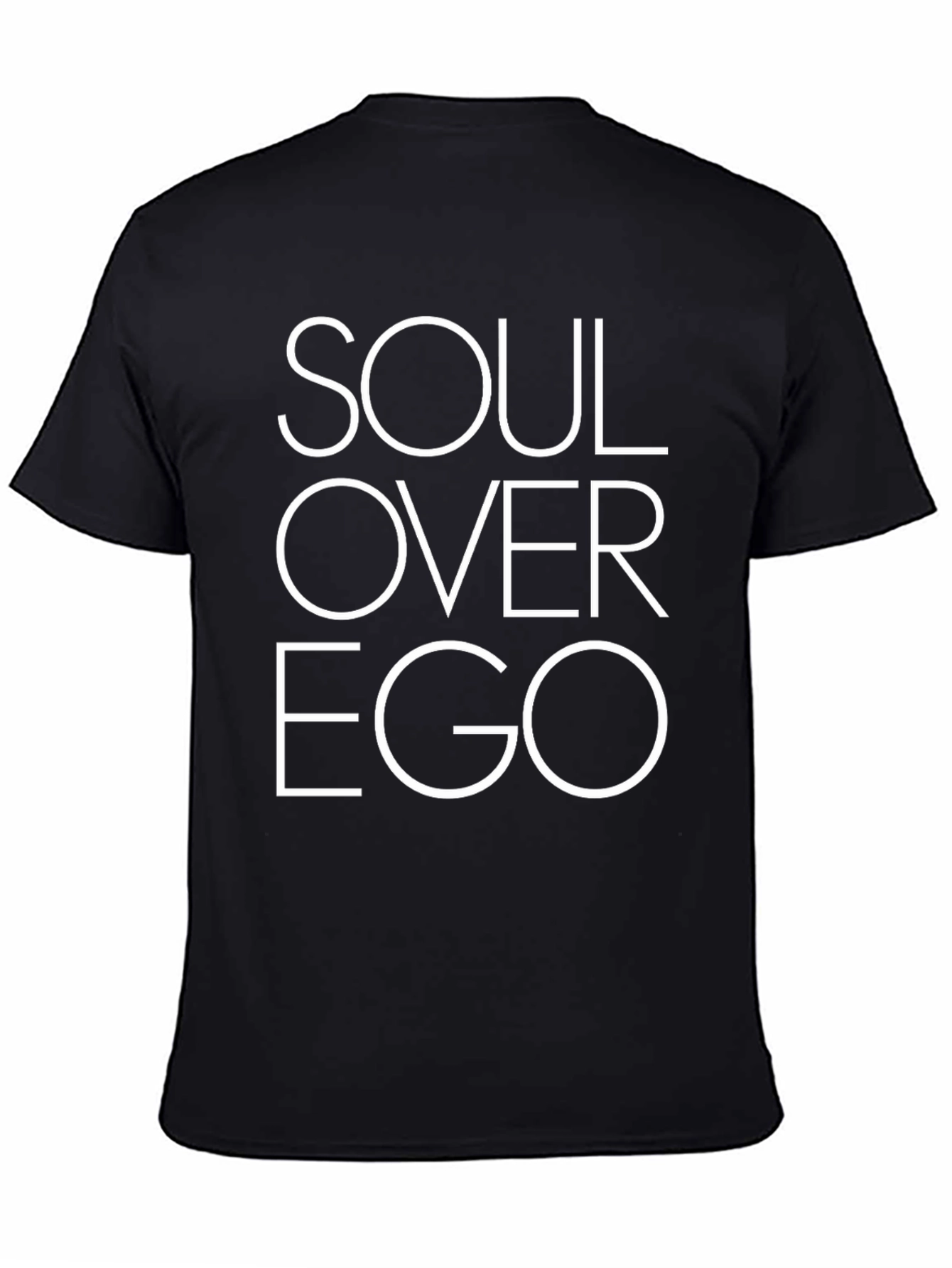 Soul Over Ego Graphic Tee - Motivational Black T-Shirt