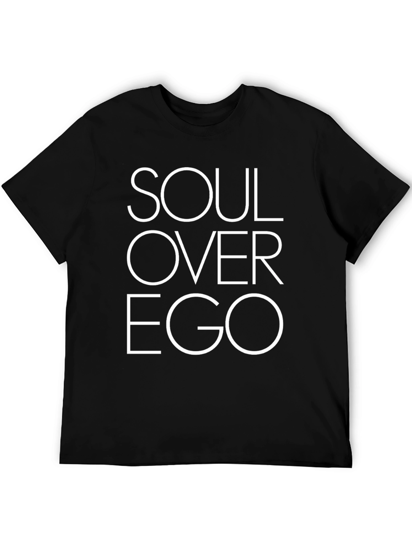 Soul Over Ego Graphic Tee - Motivational Black T-Shirt