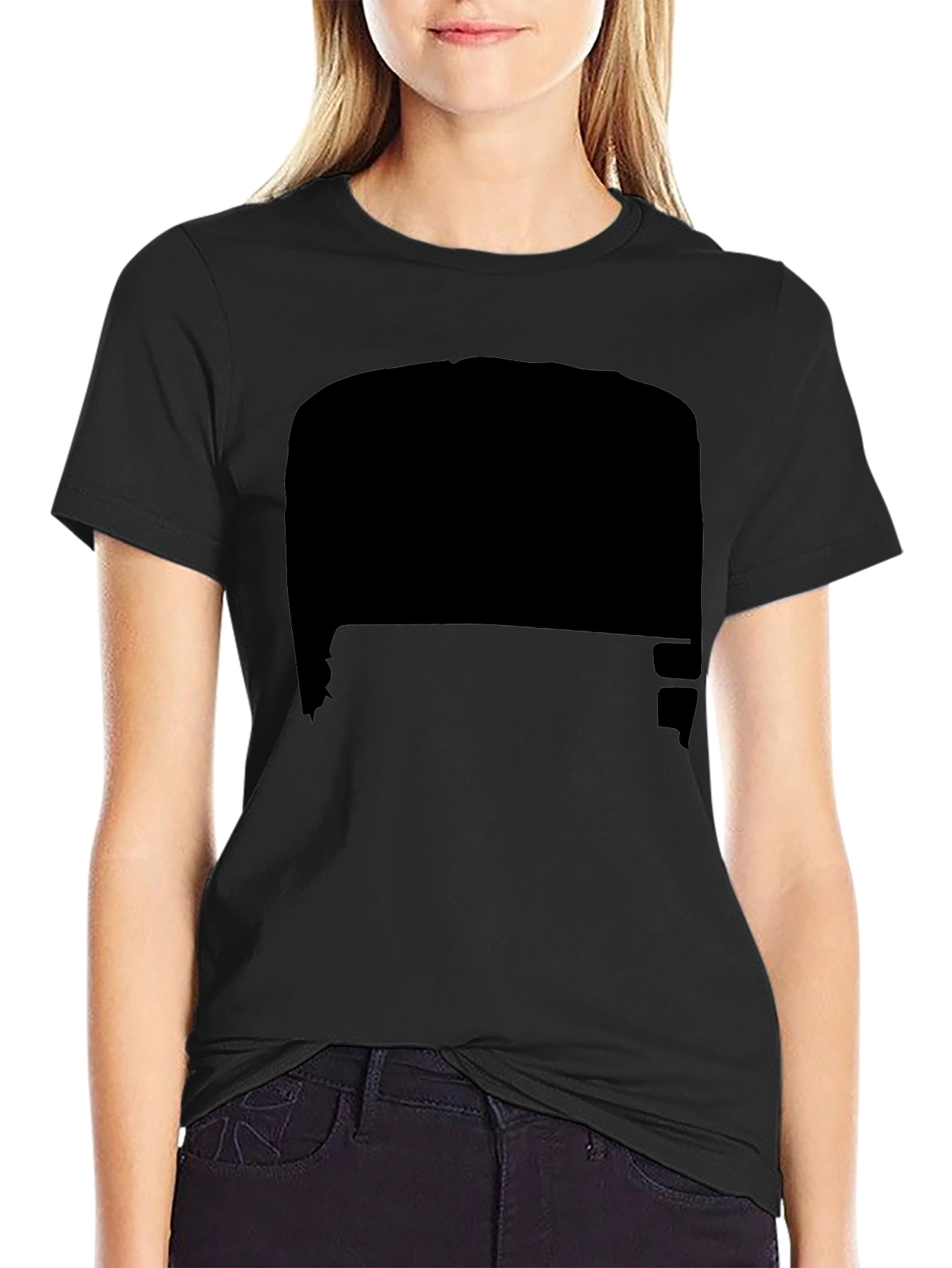 Funny Black Silhouette Graphic T-Shirt