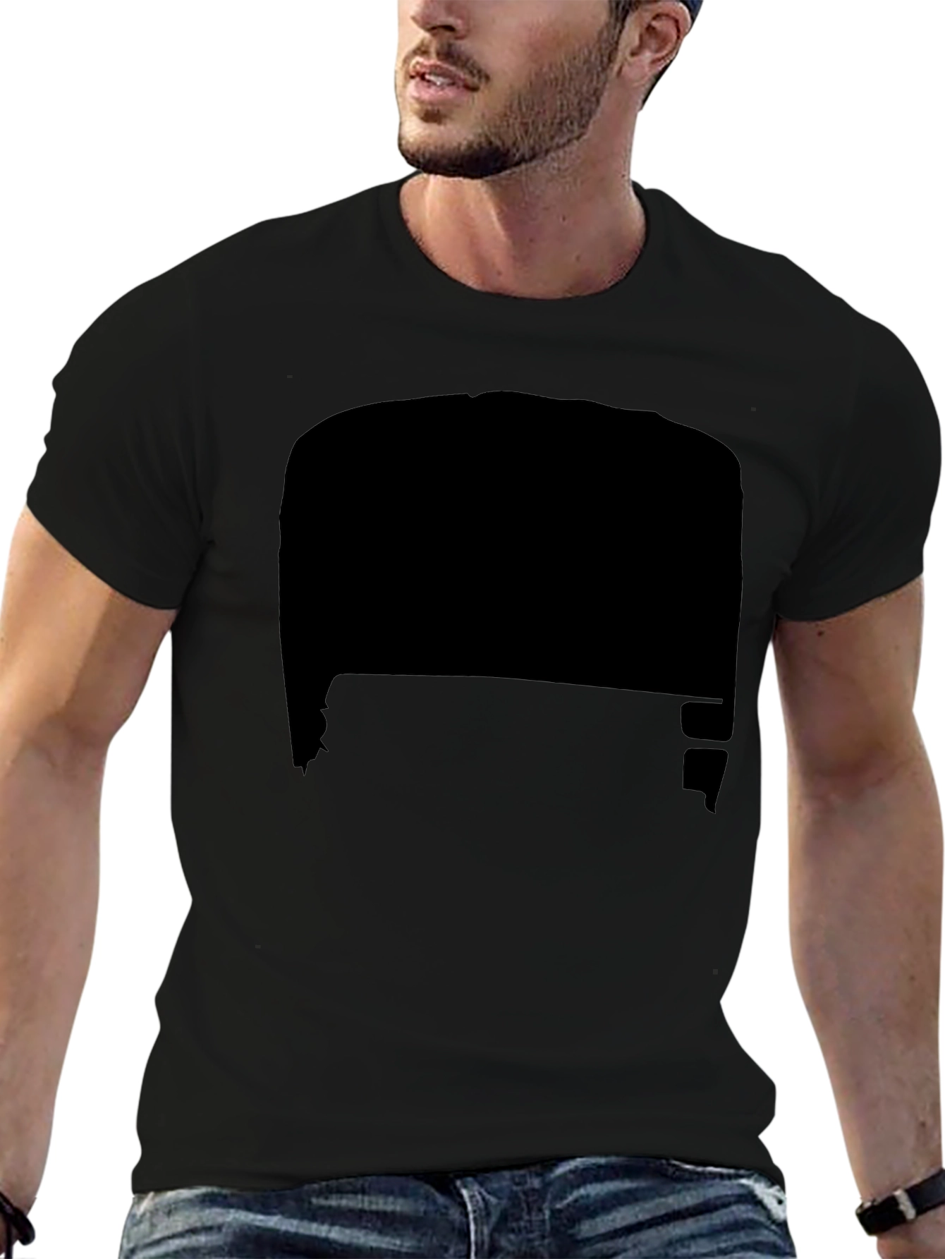 Funny Black Silhouette Graphic T-Shirt